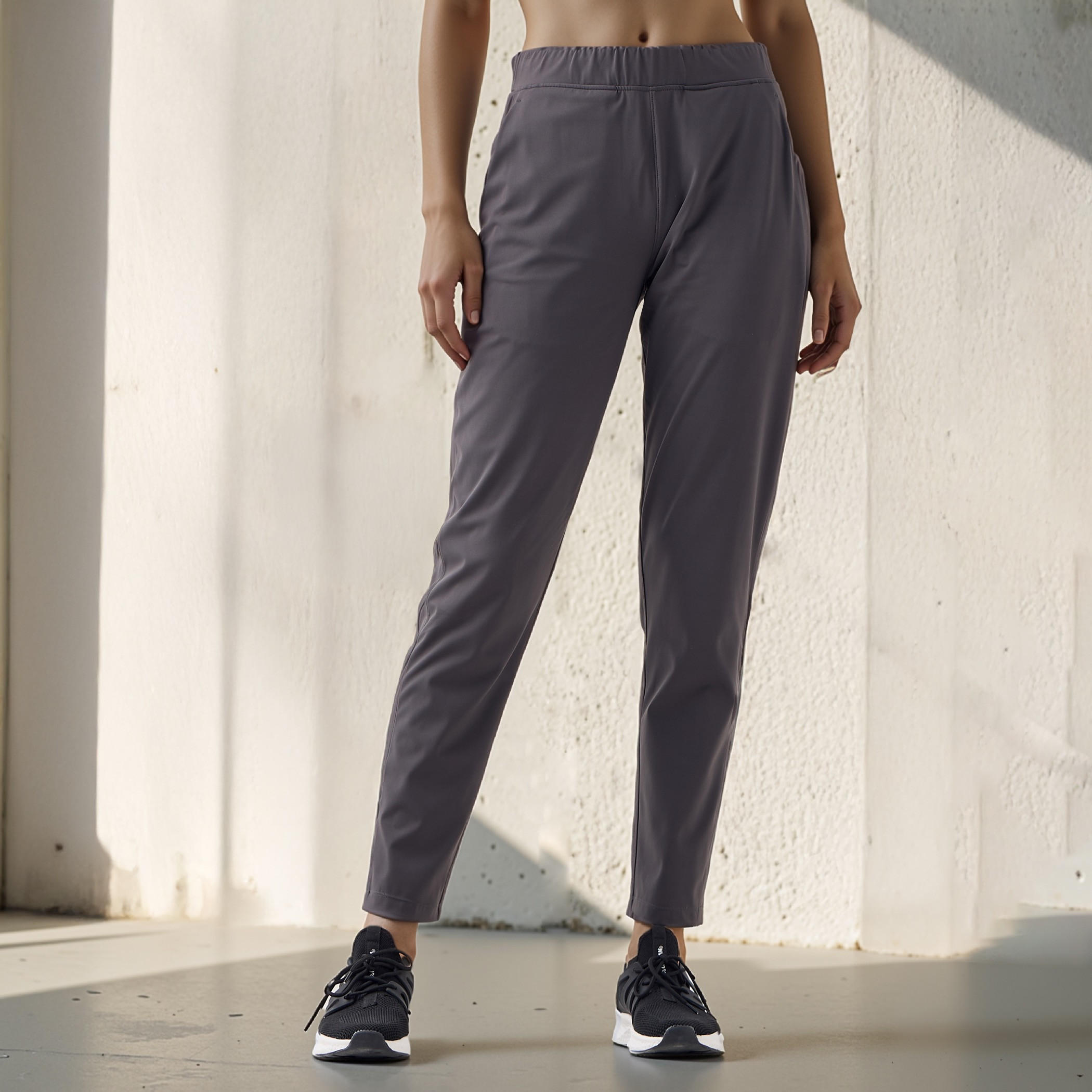 Track Pants with Flexi Comfort Elasticated Waistband and Pockets-women-clothing-bottoms-joggers-image-1