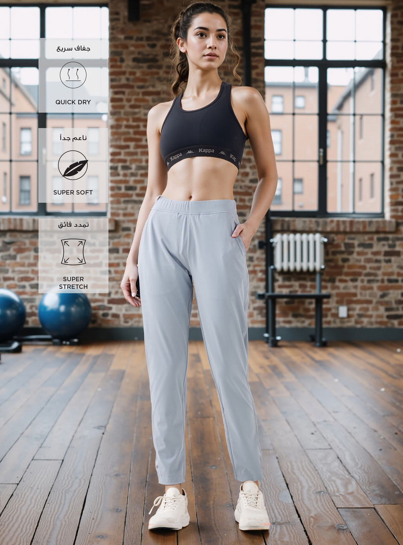بنطلون رياضي بخصر مطاطي فليكسي كومفورت وجيوب-women-clothing-bottoms-joggers-image-2