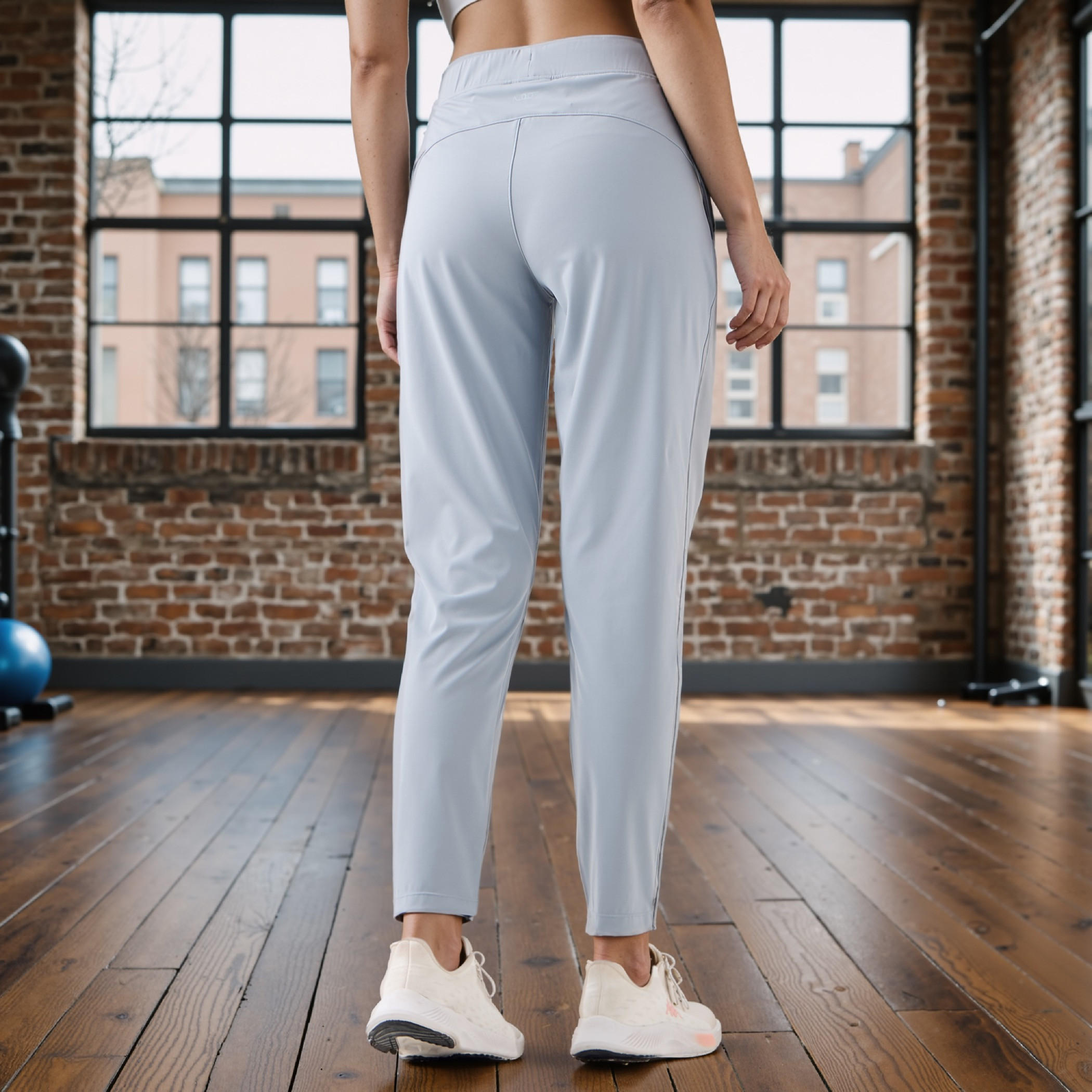 بنطلون رياضي بخصر مطاطي فليكسي كومفورت وجيوب-women-clothing-bottoms-joggers-image-3