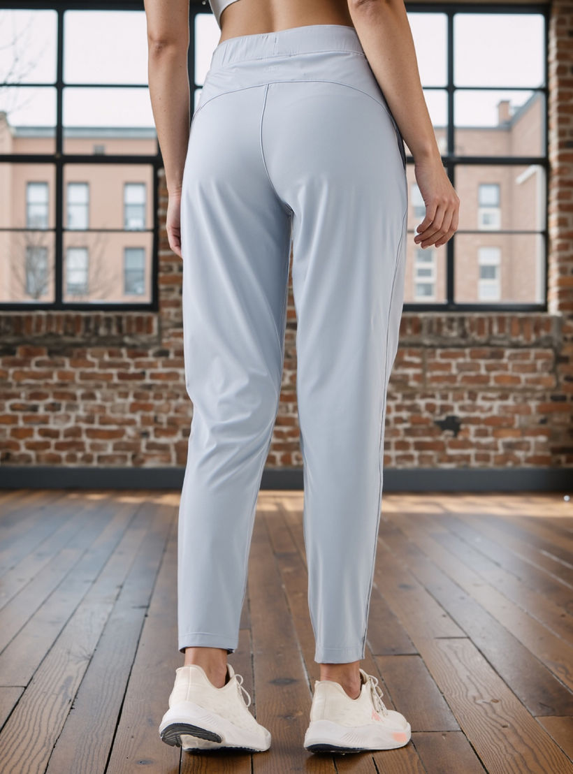بنطلون رياضي بخصر مطاطي فليكسي كومفورت وجيوب-women-clothing-bottoms-joggers-image-3