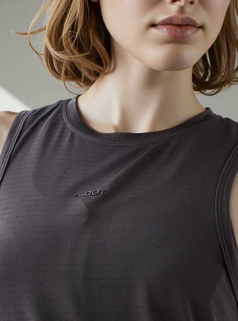 تيشيرت بقصة عادية وظهر ريسر-women-clothing-tshirts-image-4