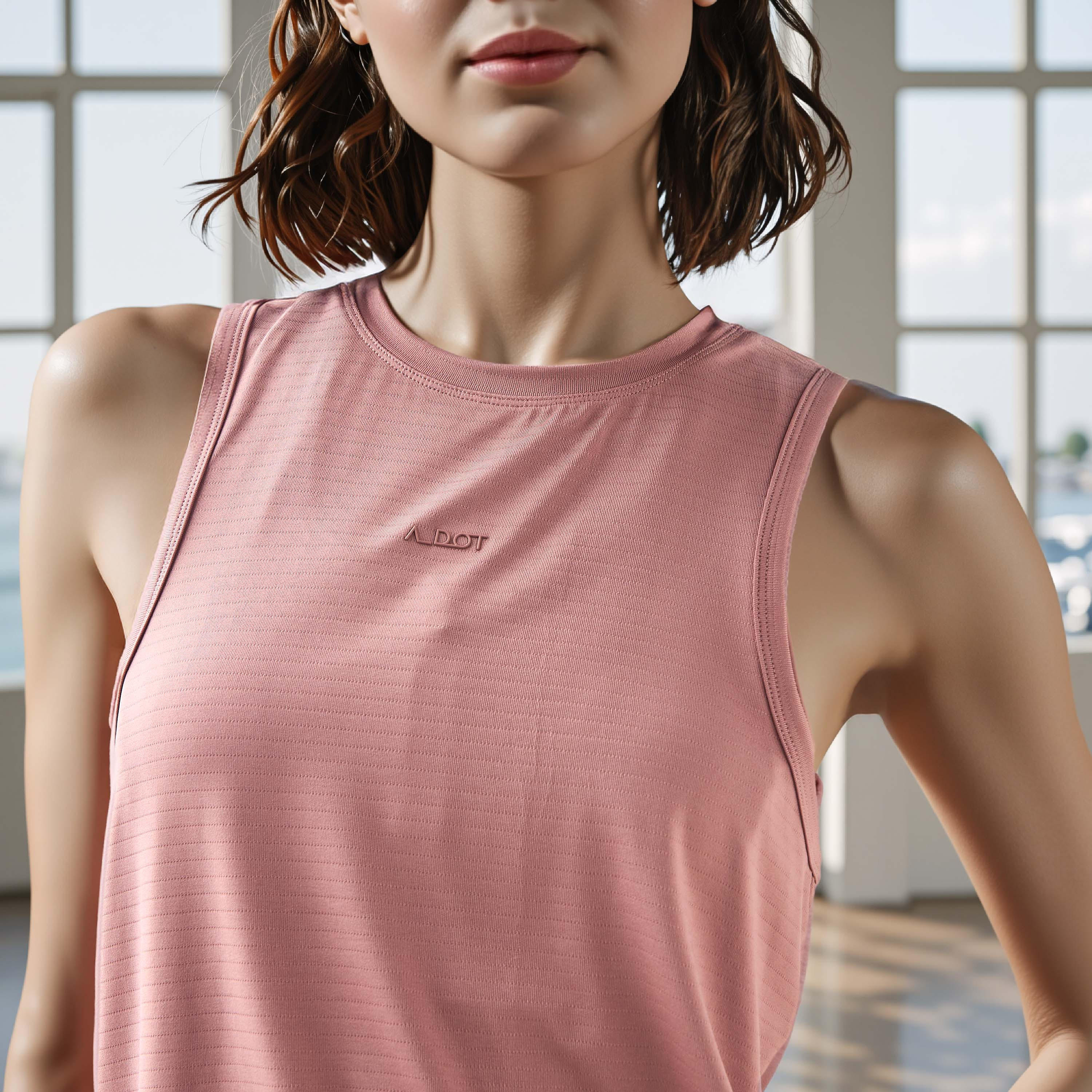 تيشيرت بقصة عادية وظهر ريسر-women-clothing-tshirts-image-2