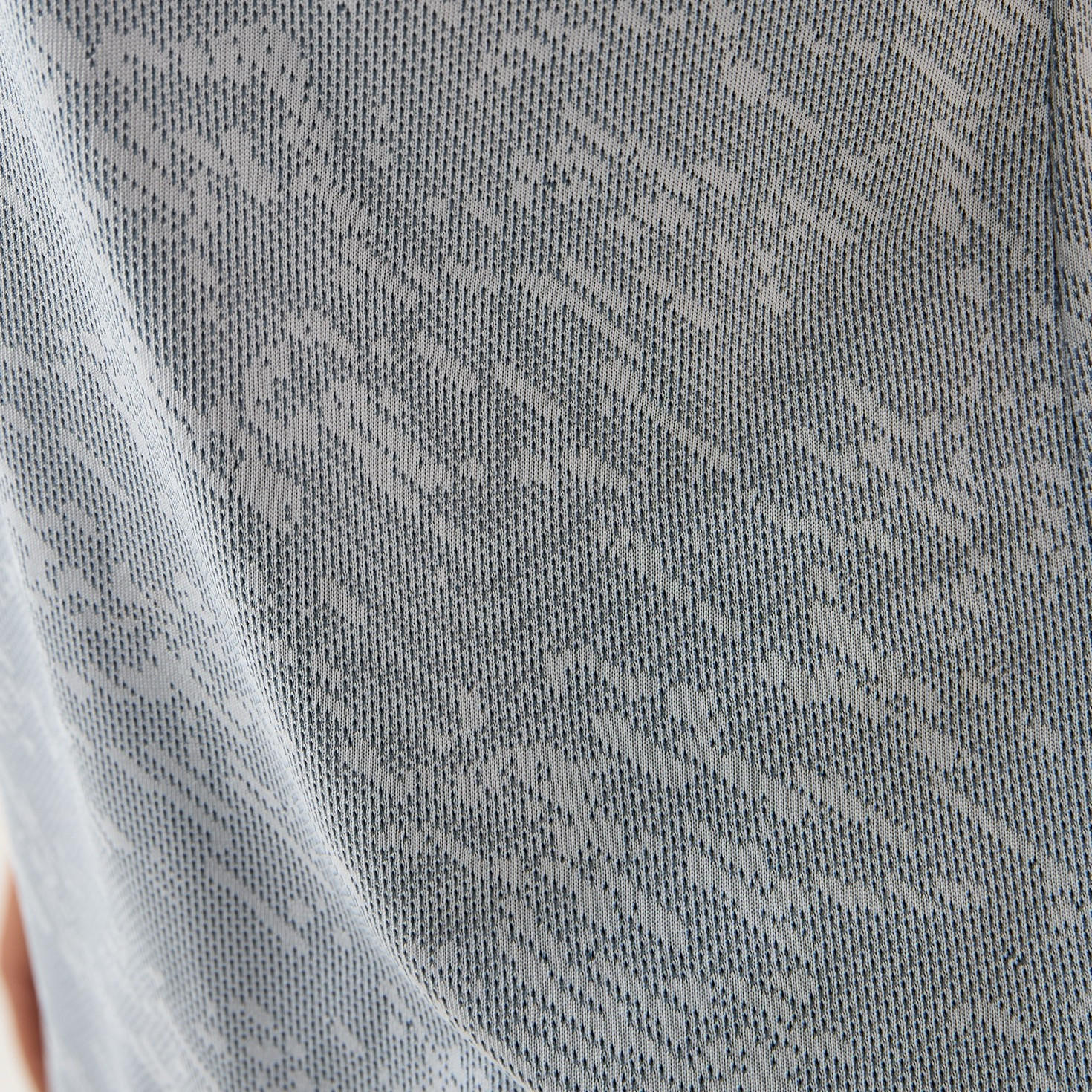 Jacquard Textured Round Neck T-shirt with Short Sleeves-women-clothing-tshirts-image-5