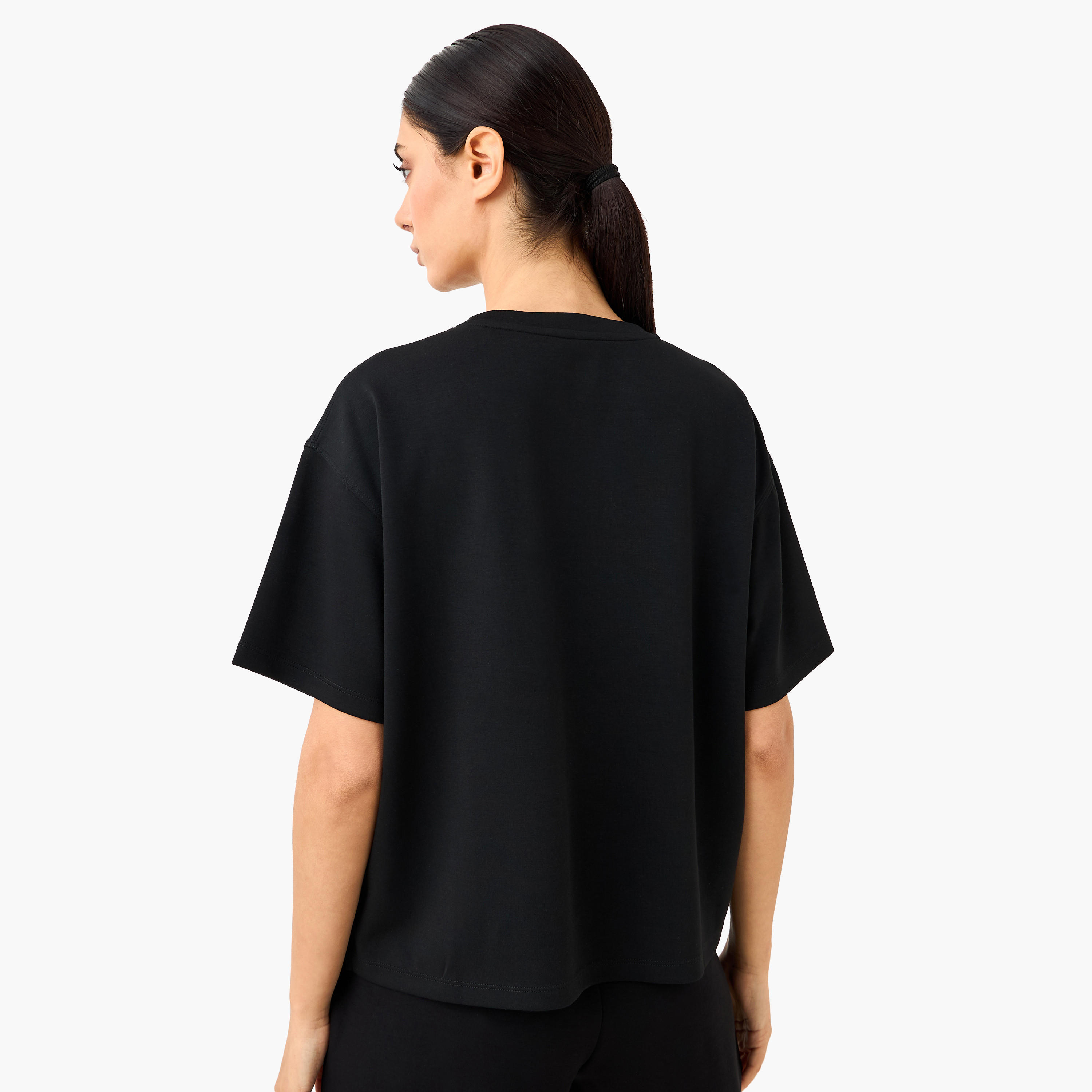 Oversized T-shirt with Side Slit-women-clothing-tshirts-image-3