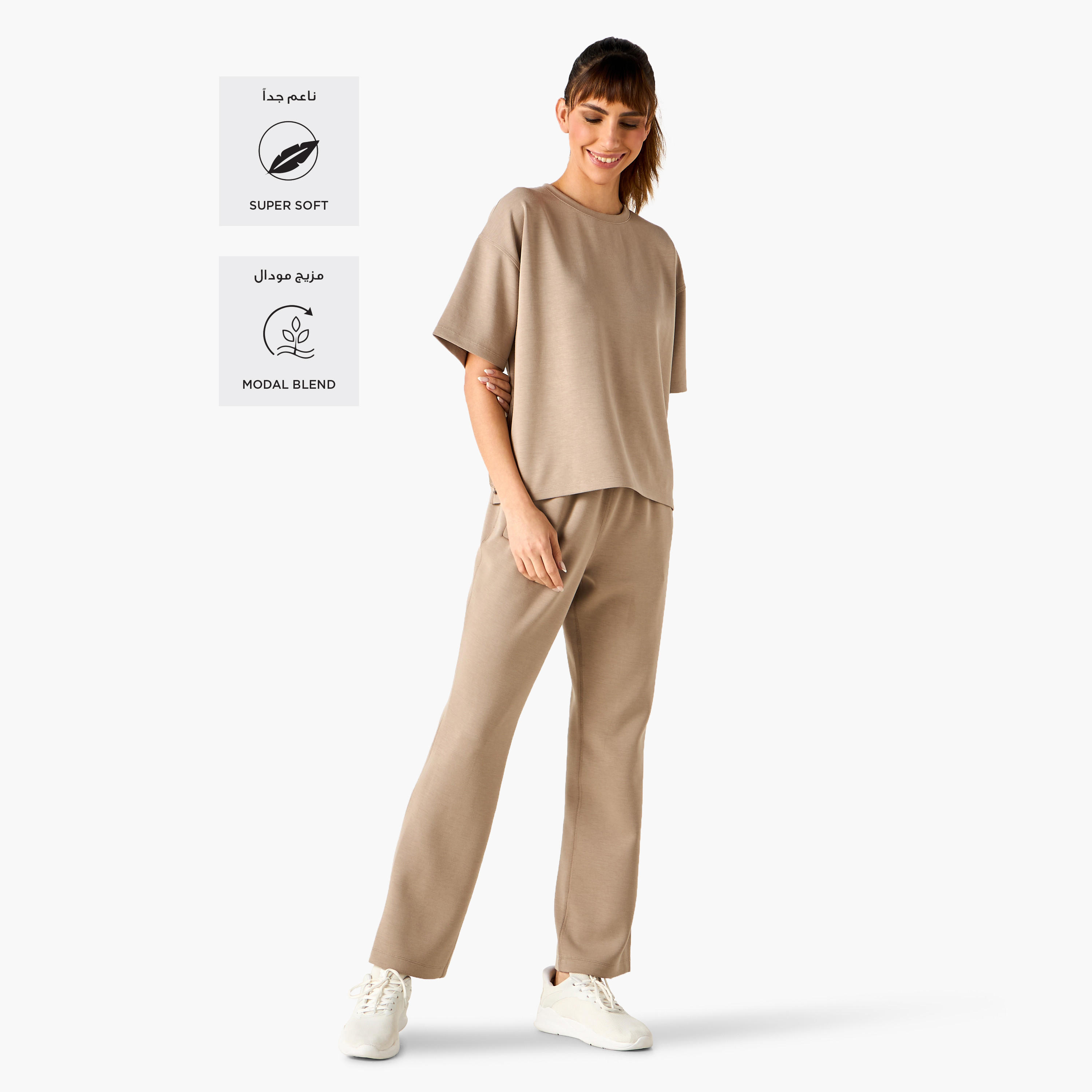 تيشيرت فضفاض بفتحة جانبية-women-clothing-tshirts-image-4