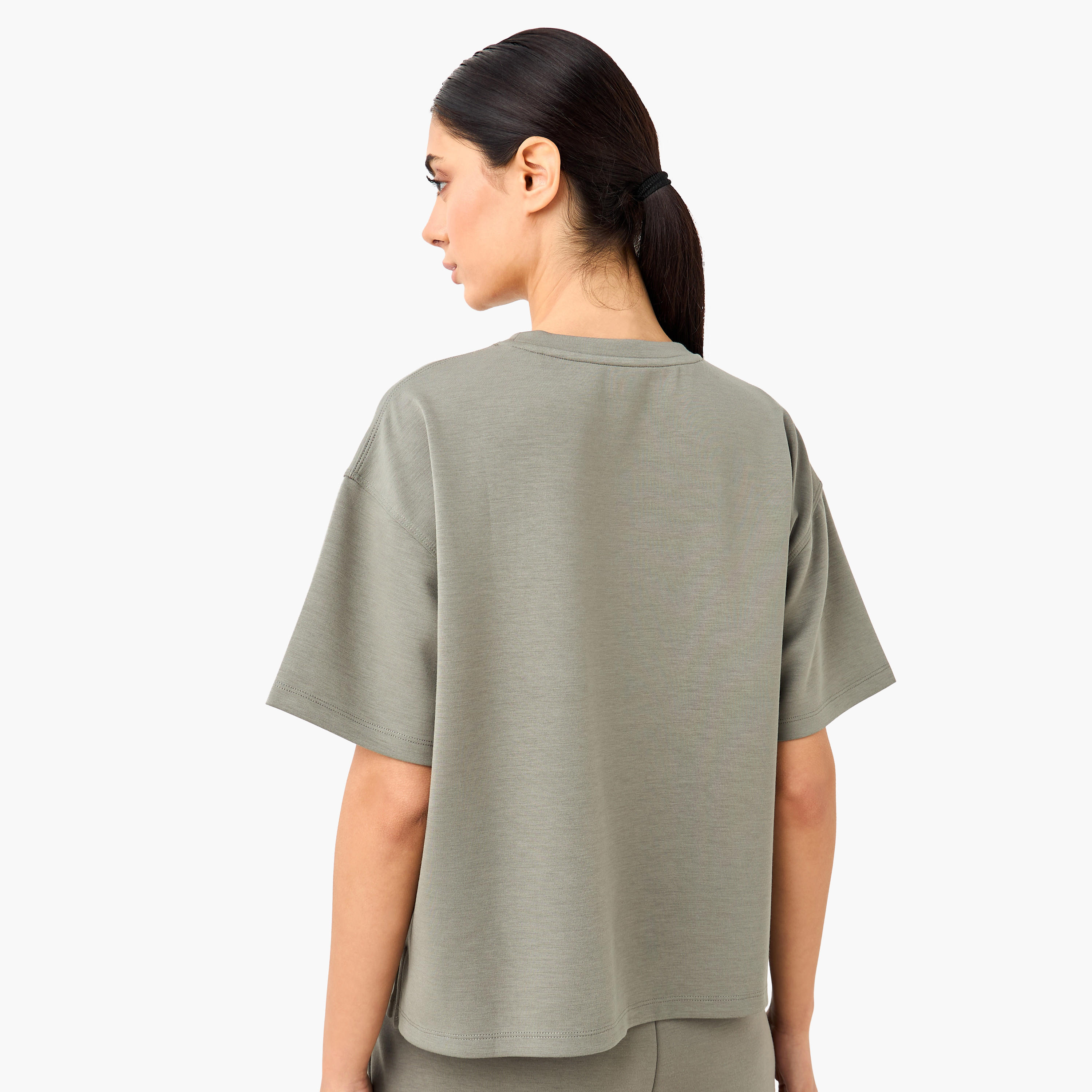 Oversized T-shirt with Side Slit-women-clothing-tshirts-image-3