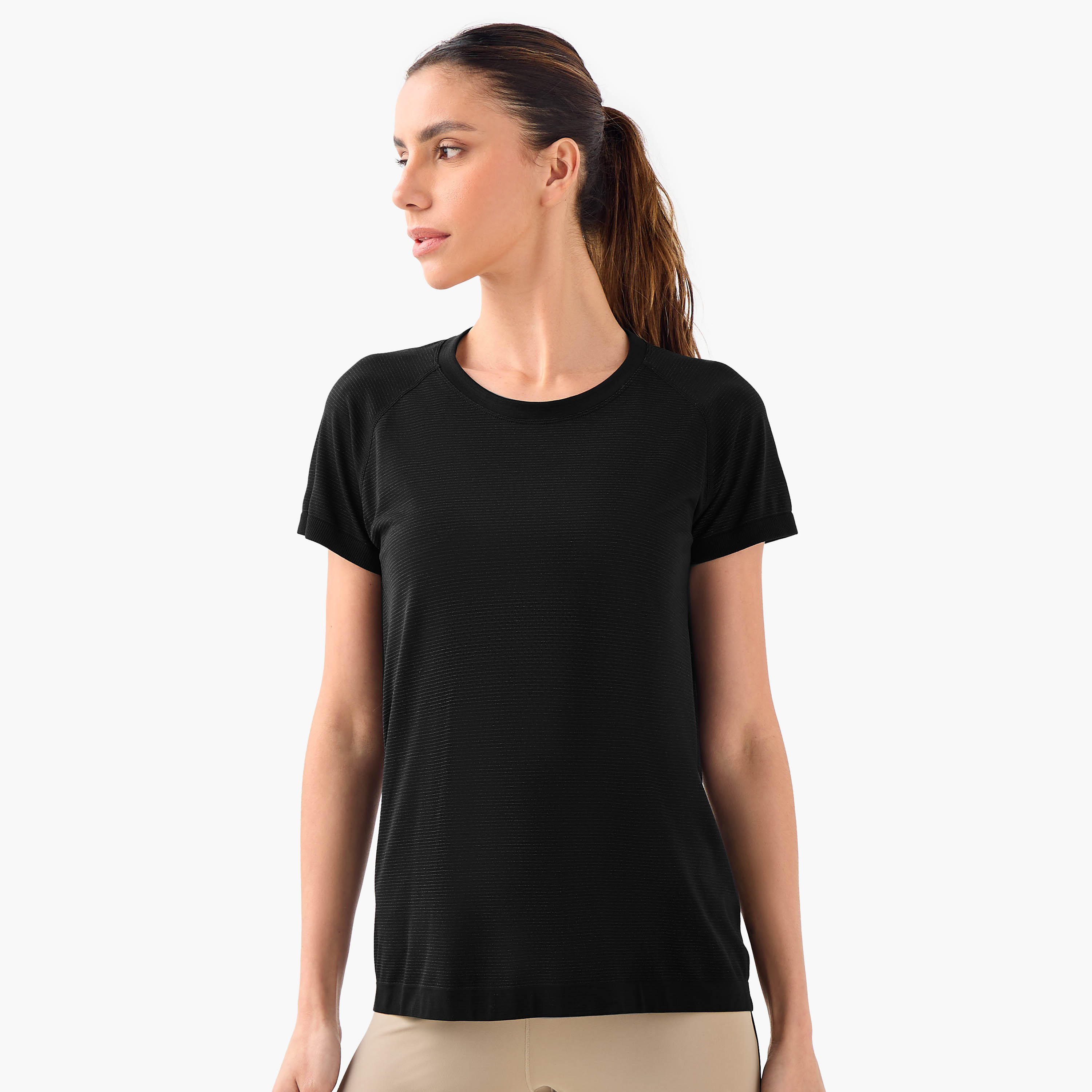 تيشيرت دون خياطة بأكمام مغايرة-women-clothing-tshirts-image-5