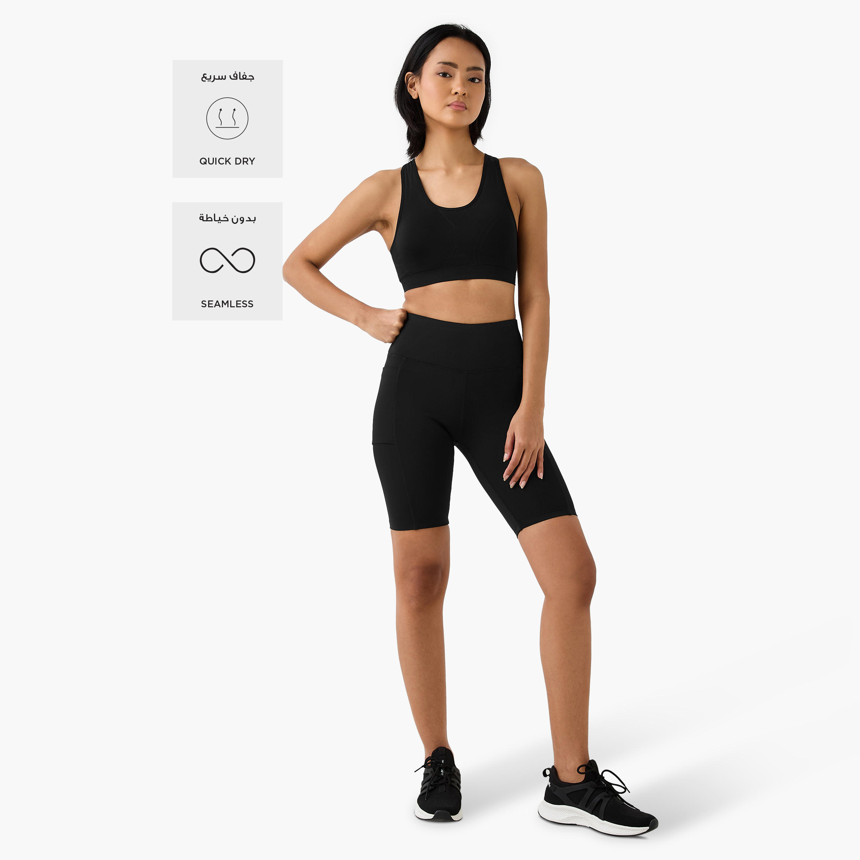Textured Scoop Neck Sports Bra with Removable Pads and Racerback-women-clothing-lingerie-bras-image-2