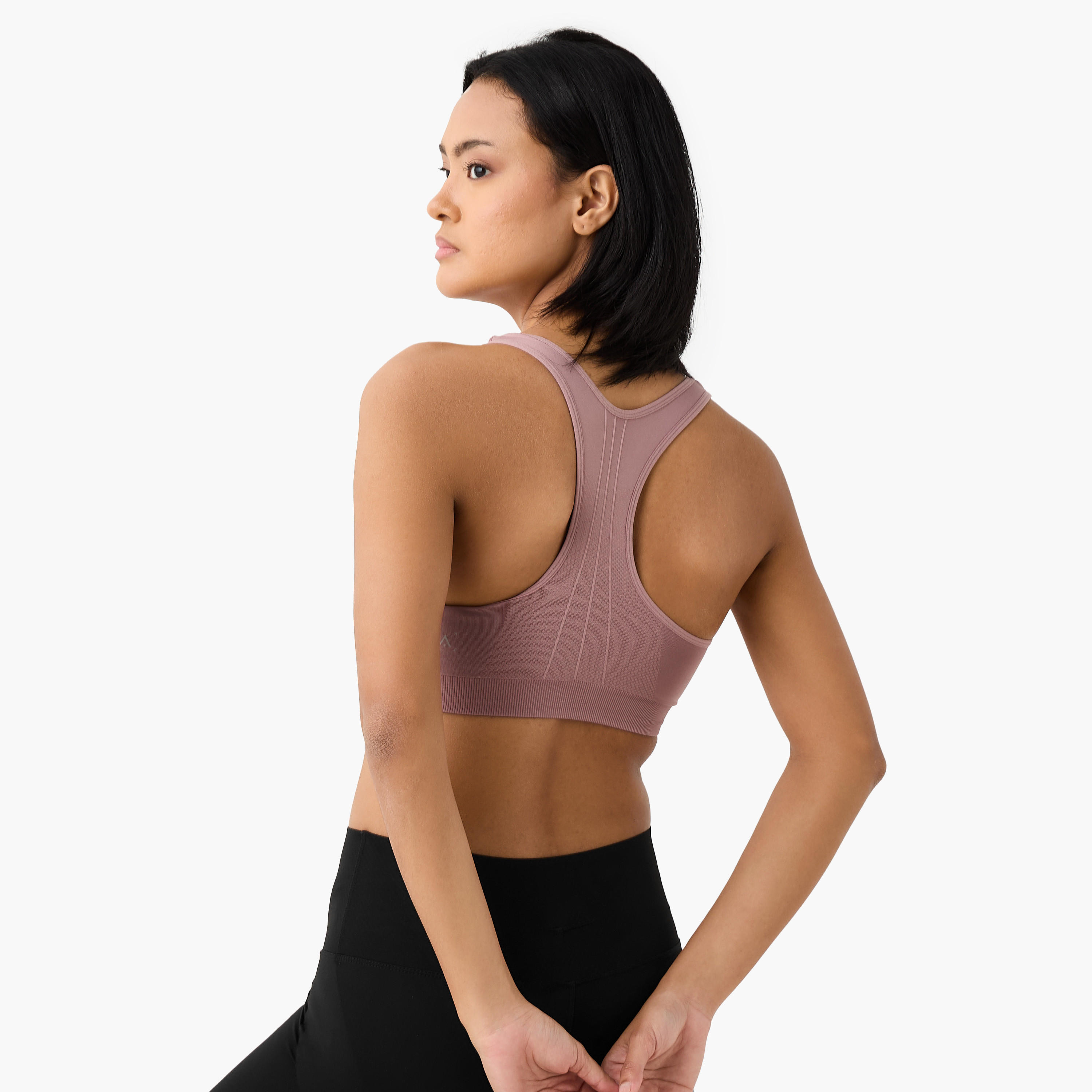 صدرية رياضية بارزة الملمس بظهر متقاطع وياقة عميقة وحشوات قابلة للإزالة-women-clothing-lingerie-bras-image-3