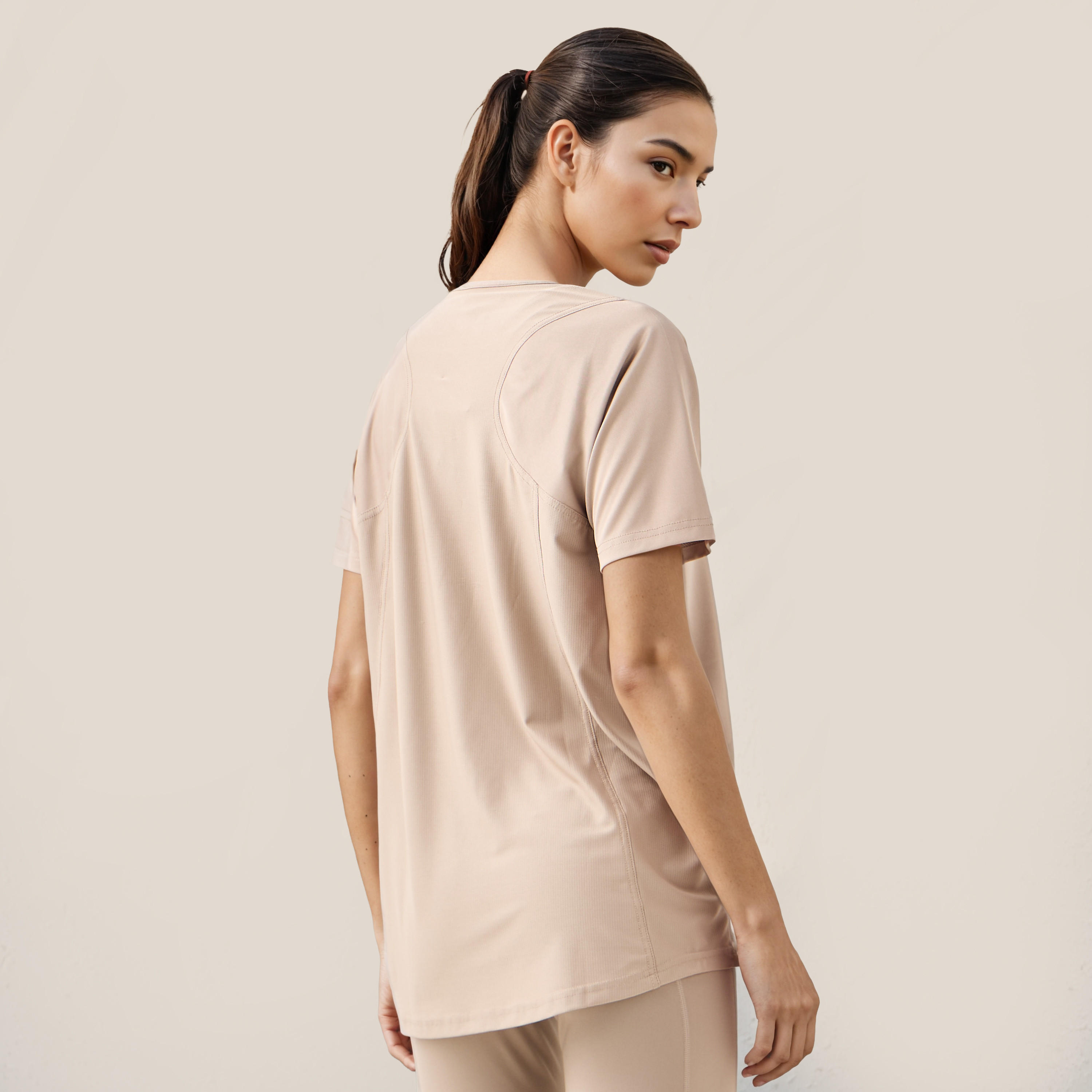 Regular Fit Crew Neck T-shirt with Short Sleeves-women-clothing-tshirts-image-3