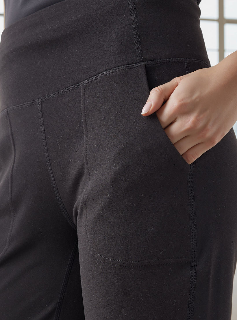 Wide Leg Flexi Waist Pants with Pockets-sports-women-clothing-activewearleggings-image-4