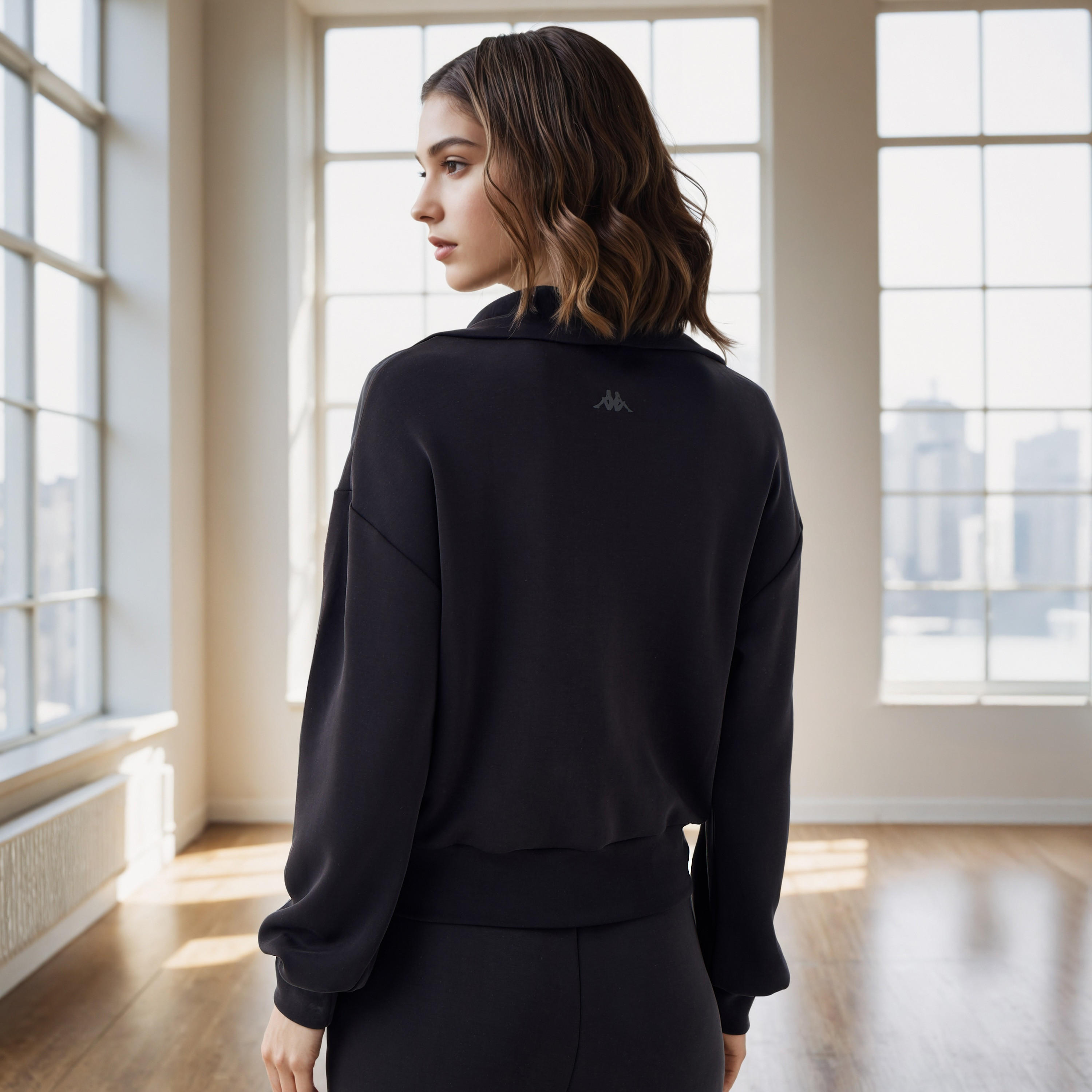 جاكيت بسحاب إغلاق وخيوط بارزة من كابا-women-clothing-sportswearandactivewear-coatsandjackets-jackets-image-3