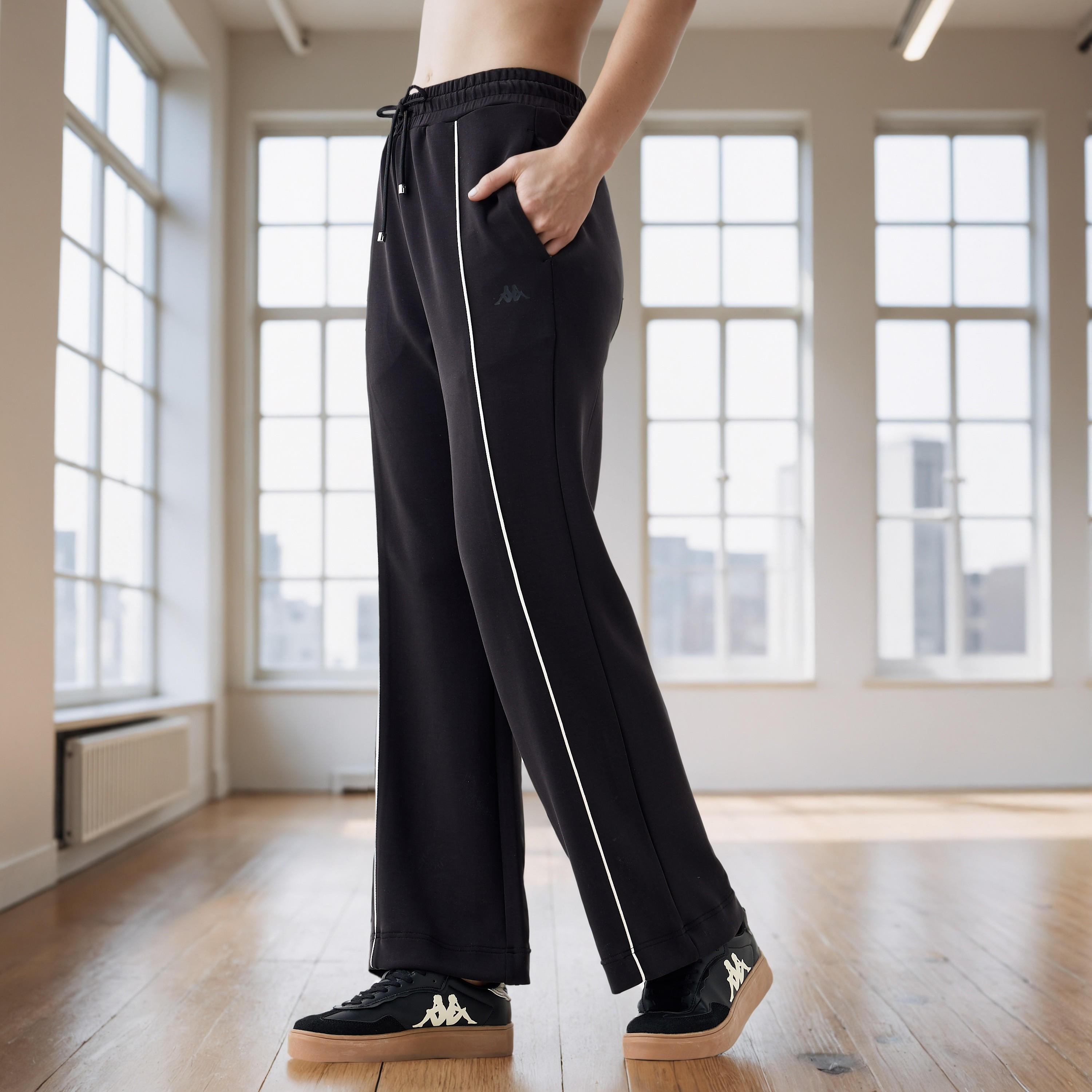 Kappa Piping Detail Regular Fit Track Pants-women-clothing-bottoms-joggers-image-1
