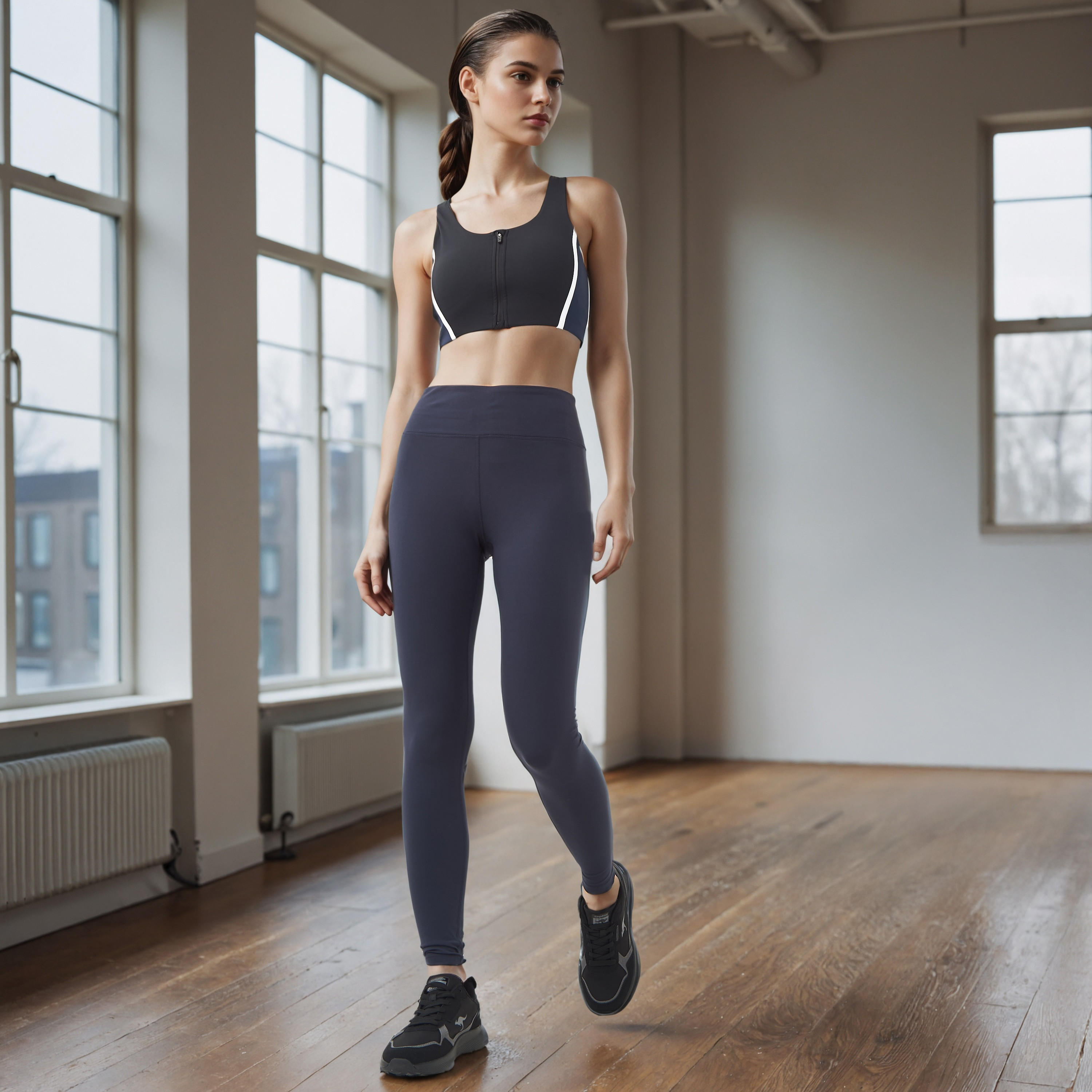 Elasticated Waist Performance Leggings-sports-women-clothing-activewearleggings-image-2