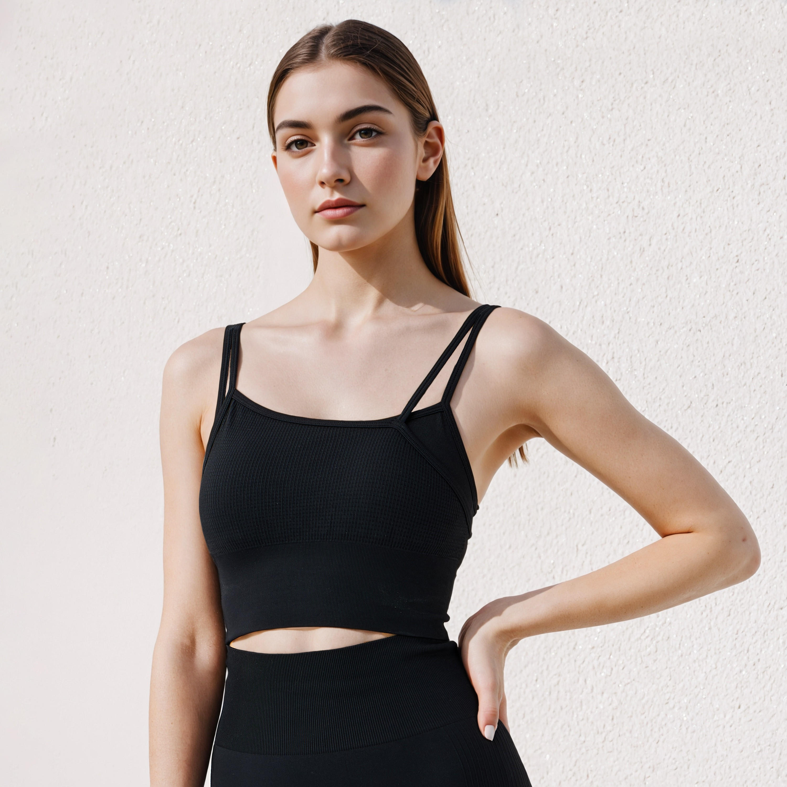 Ribbed Layered Sports Bra-women-clothing-lingerie-bras-image-1