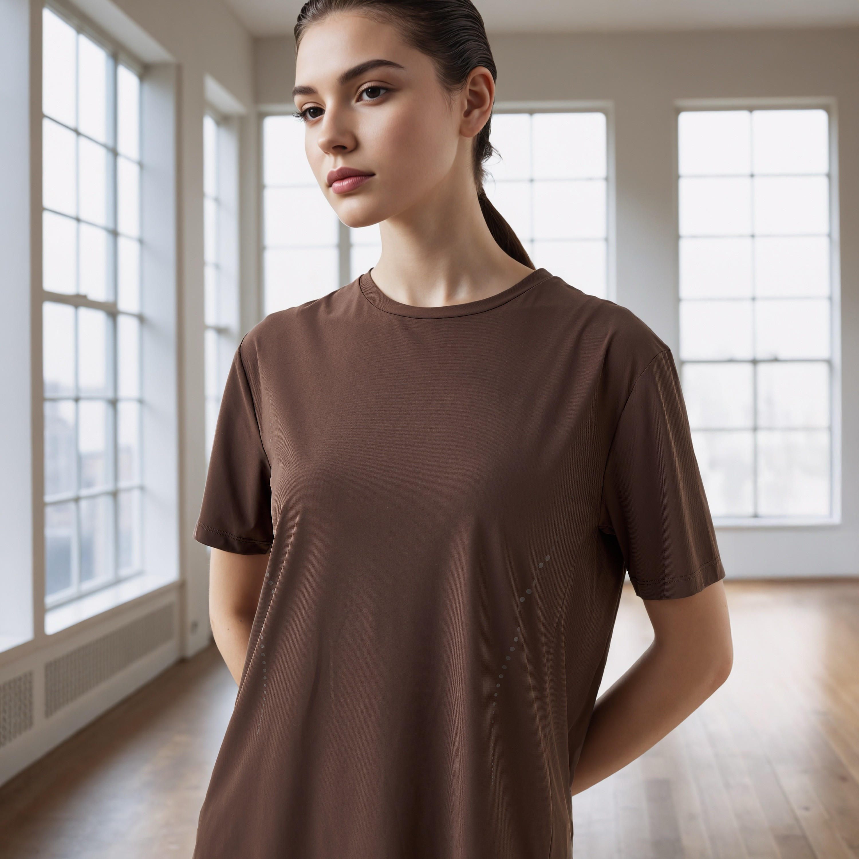 تيشيرت رياضي بقصة عادية-women-clothing-tshirts-image-2