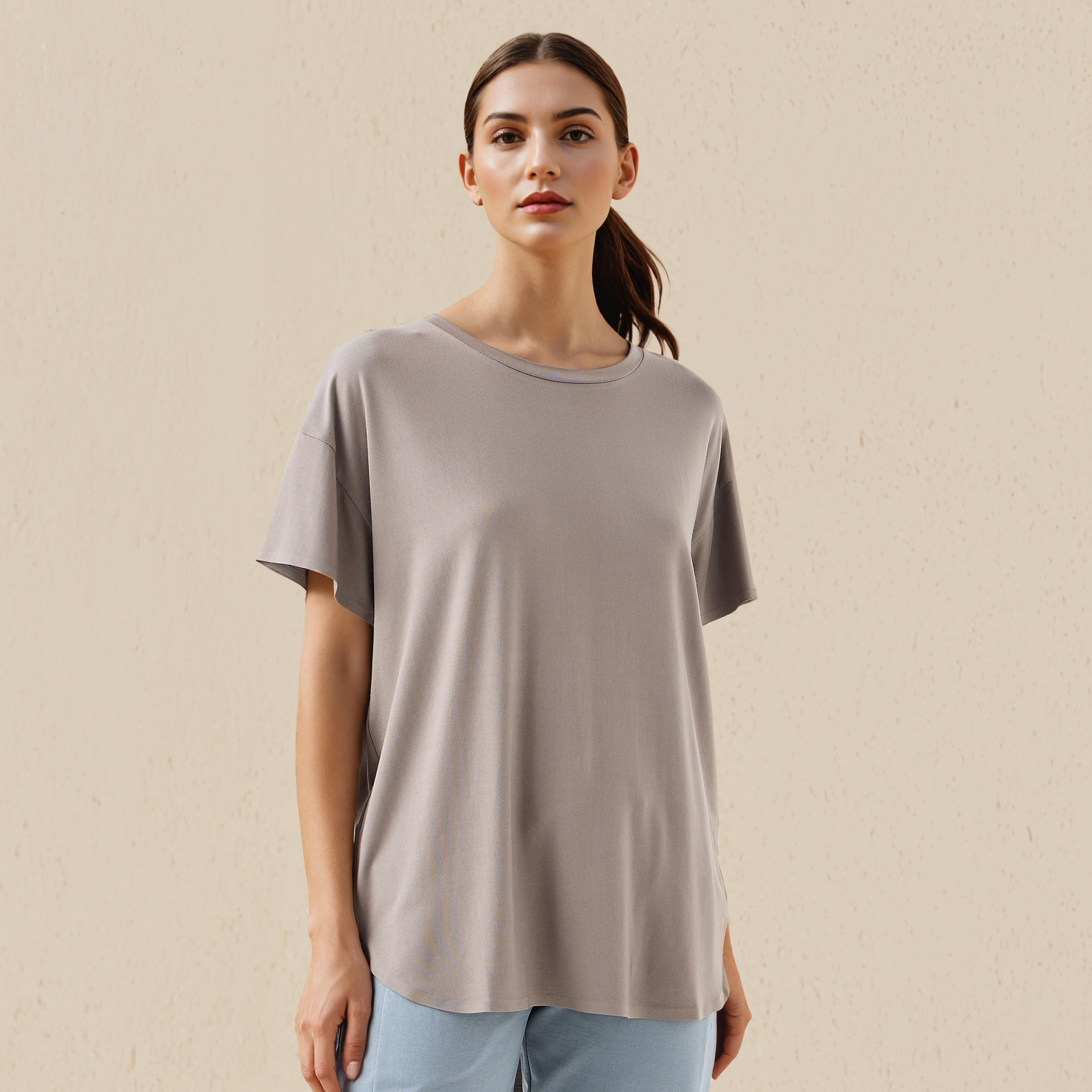 تيشيرت بوكسي بياقة مستديرة-women-clothing-tshirts-image-1