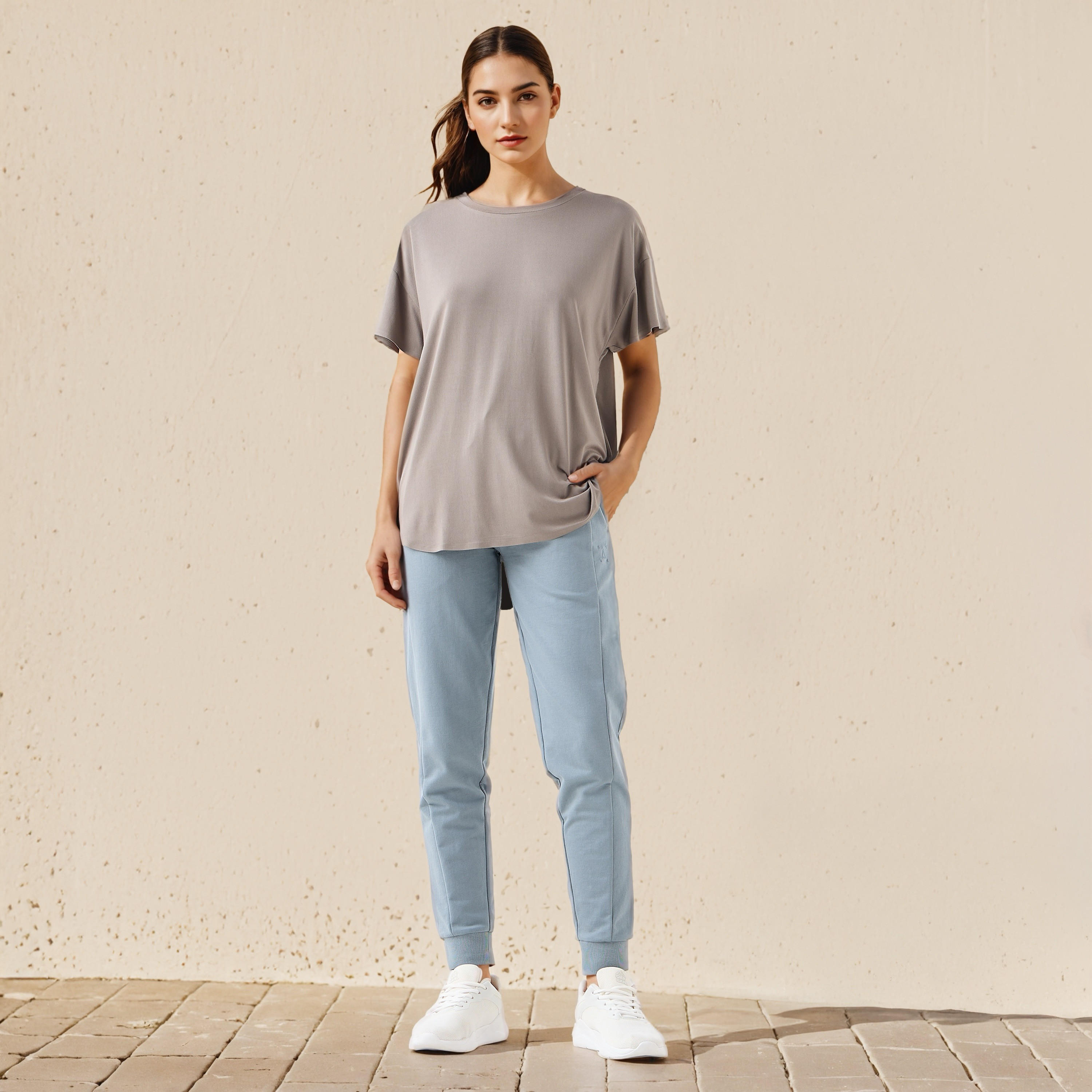 تيشيرت بوكسي بياقة مستديرة-women-clothing-tshirts-image-2