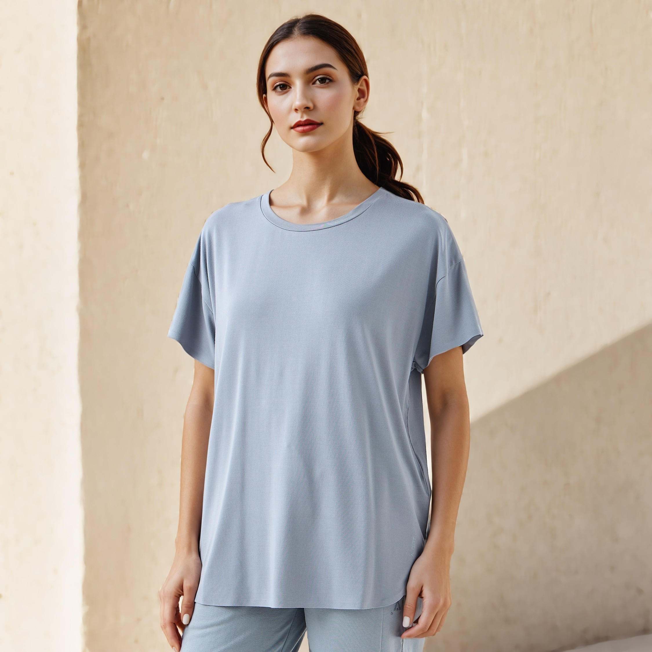 Round Neck Boxy T-shirt-women-clothing-tshirts-image-1