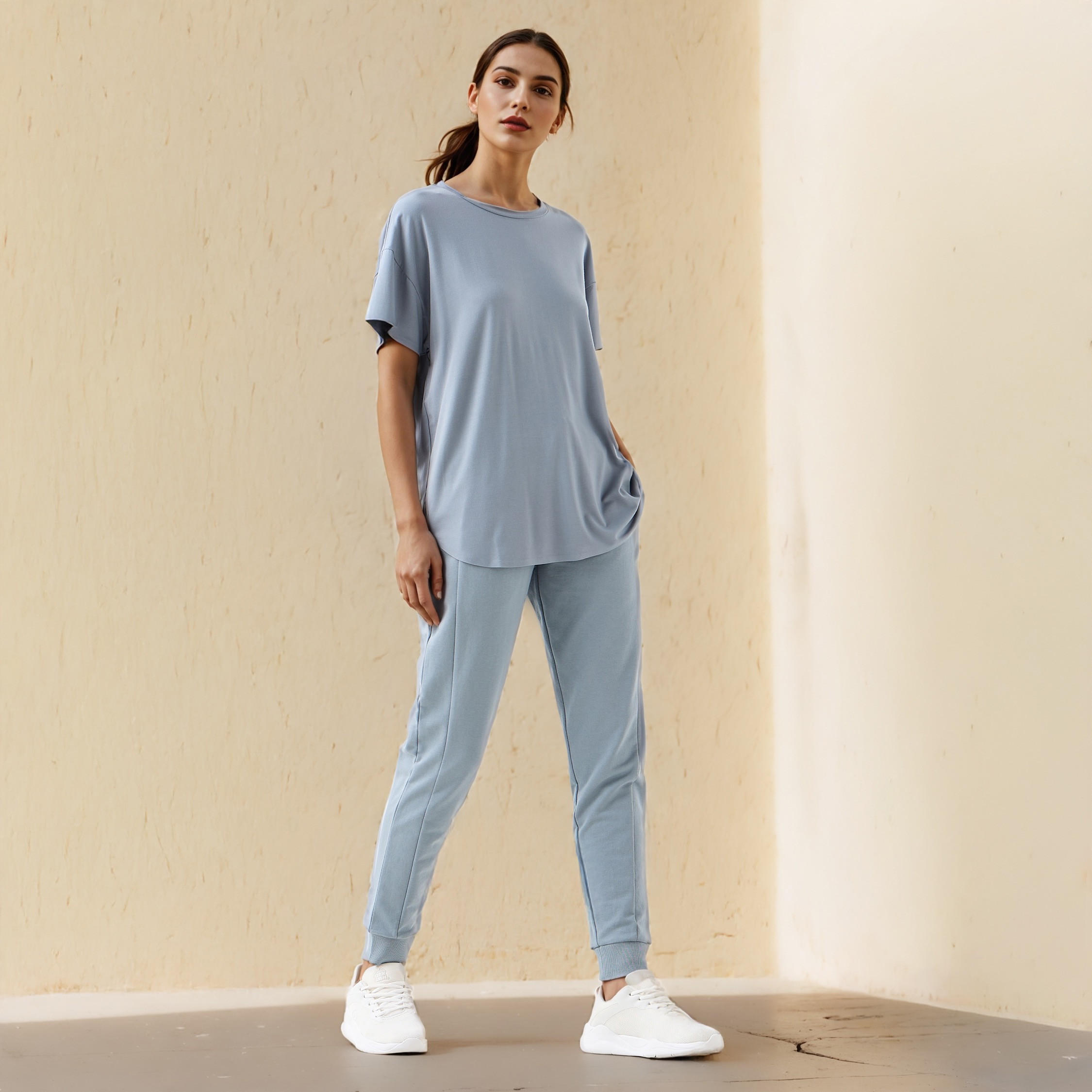 Round Neck Boxy T-shirt-women-clothing-tshirts-image-2