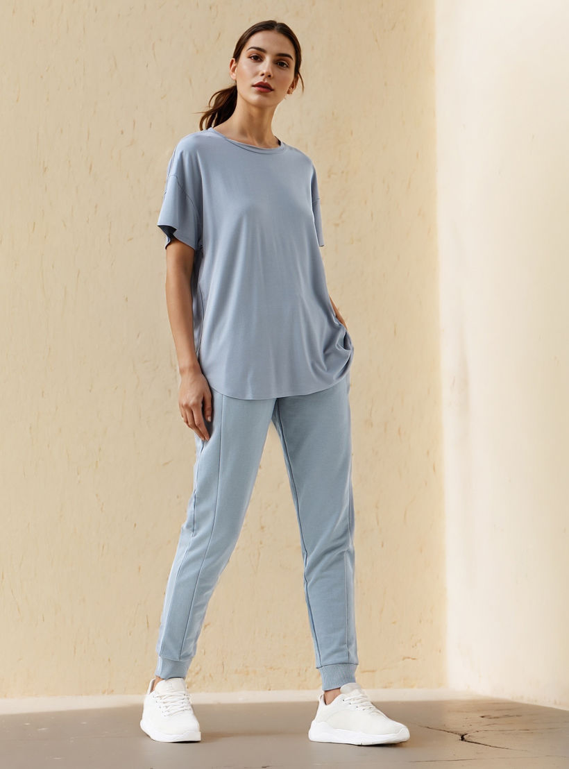 تيشيرت بوكسي بياقة مستديرة-women-clothing-tshirts-image-2