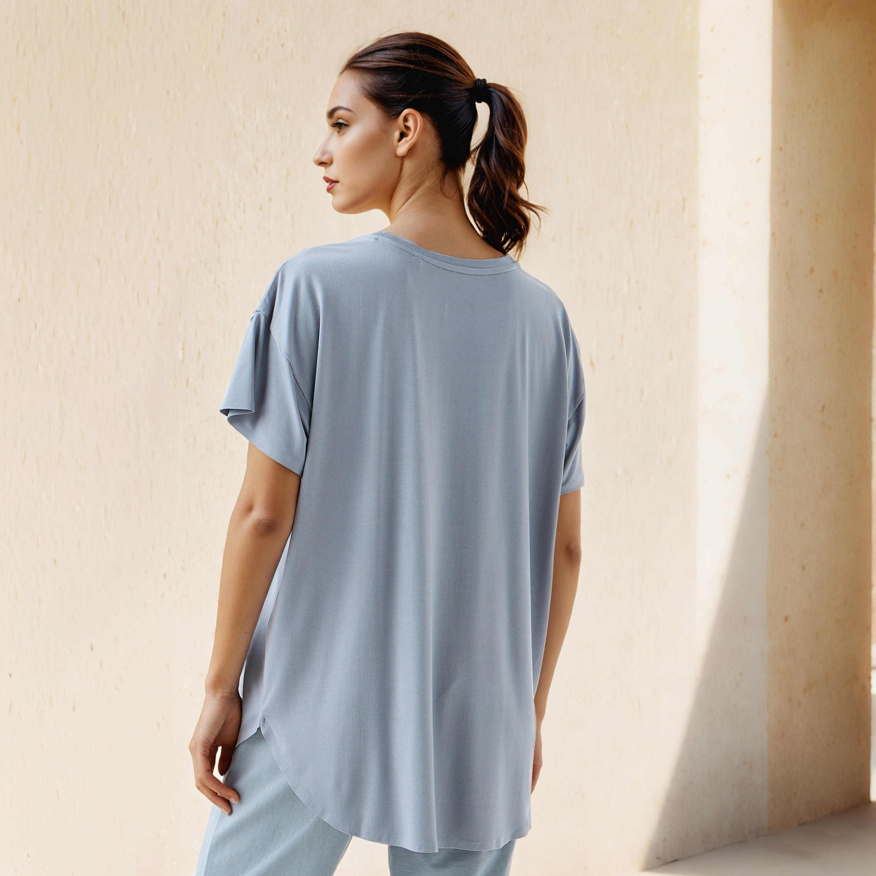 Round Neck Boxy T-shirt-women-clothing-tshirts-image-3