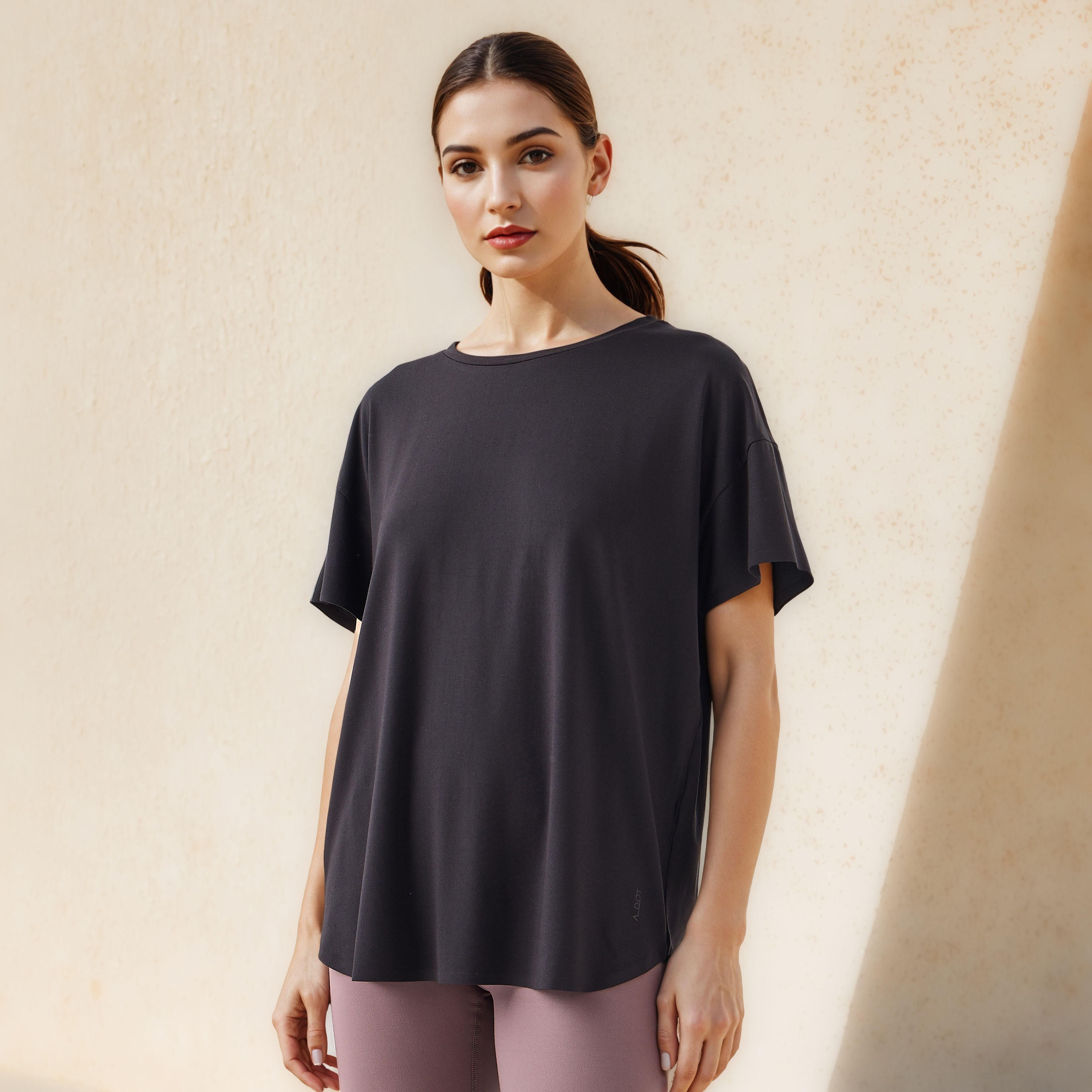 Boxy Crew Neck T-shirt-women-clothing-tshirts-image-1