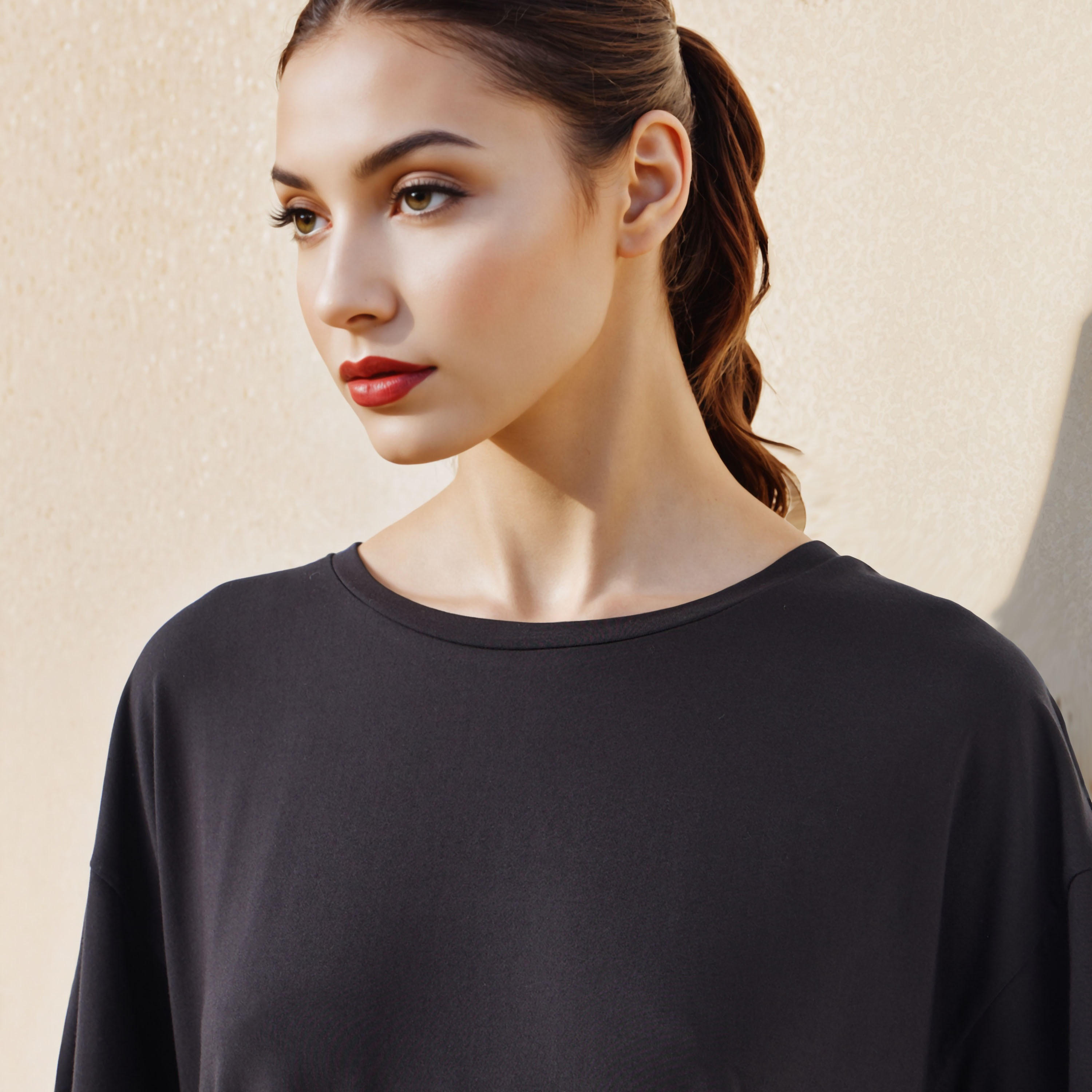 Boxy Crew Neck T-shirt-women-clothing-tshirts-image-4
