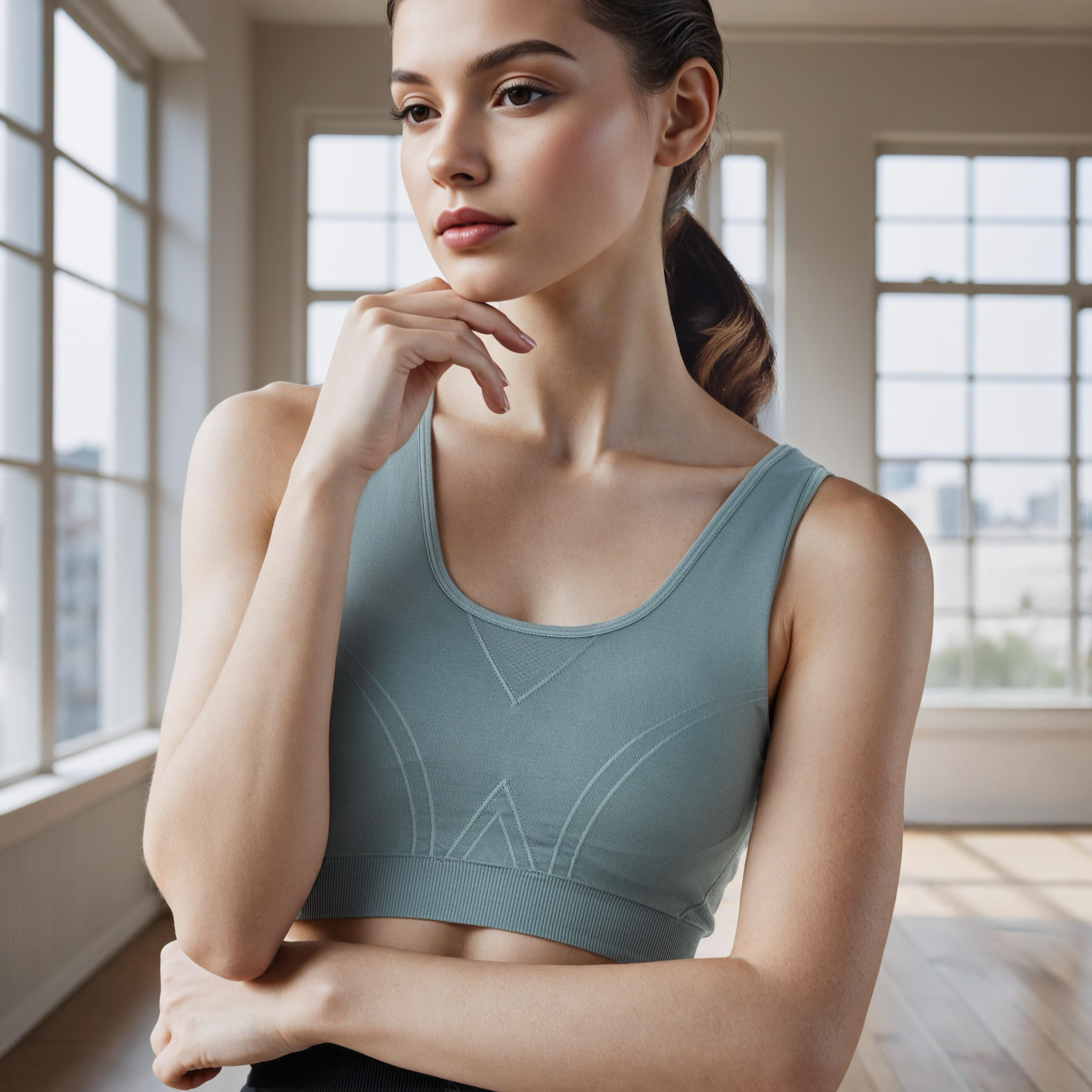Textured Racerback Sports Bra-women-clothing-lingerie-bras-image-4