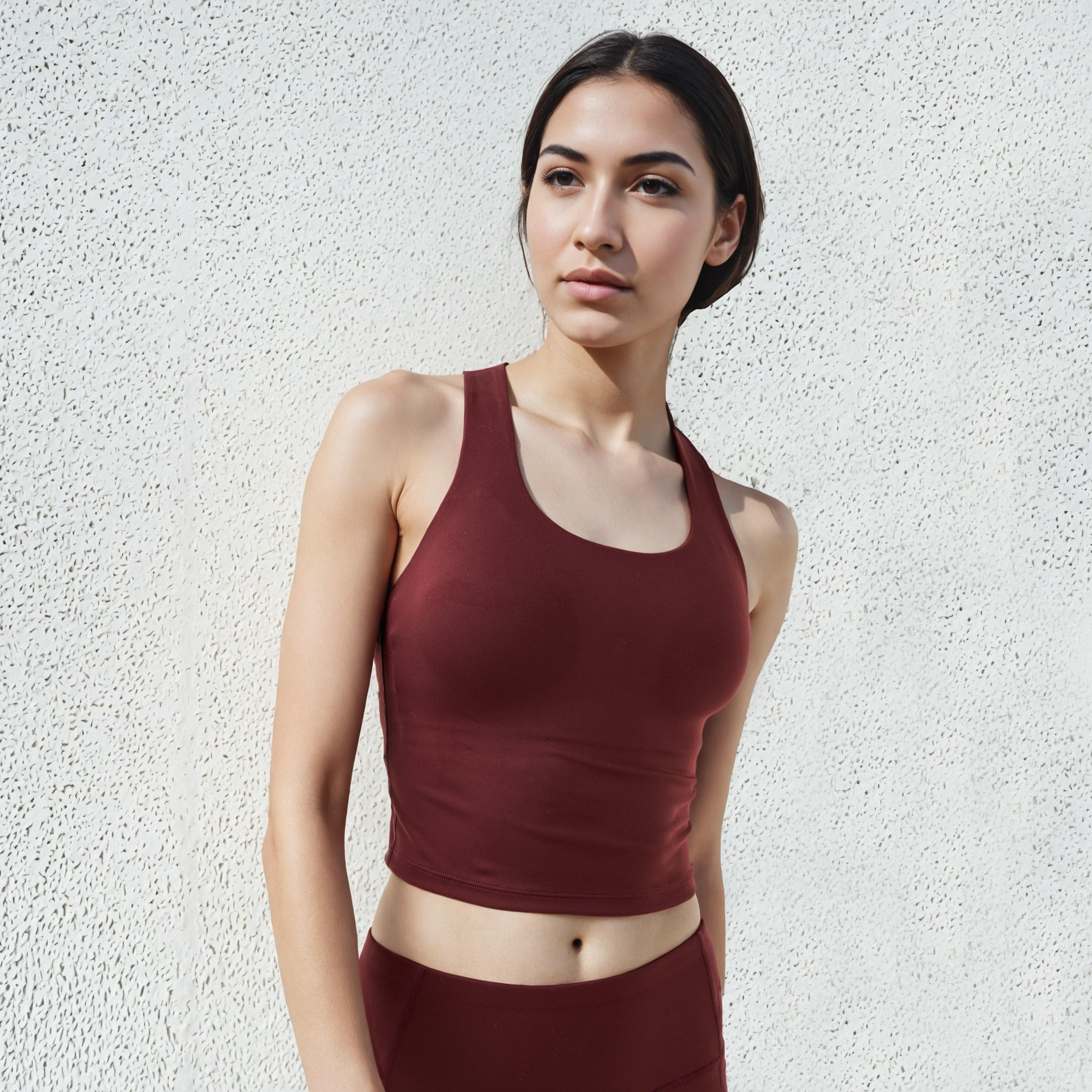 Women's Elastic Hem Racerback Sports Bra-sports-women-clothing-sportsbras-image-1
