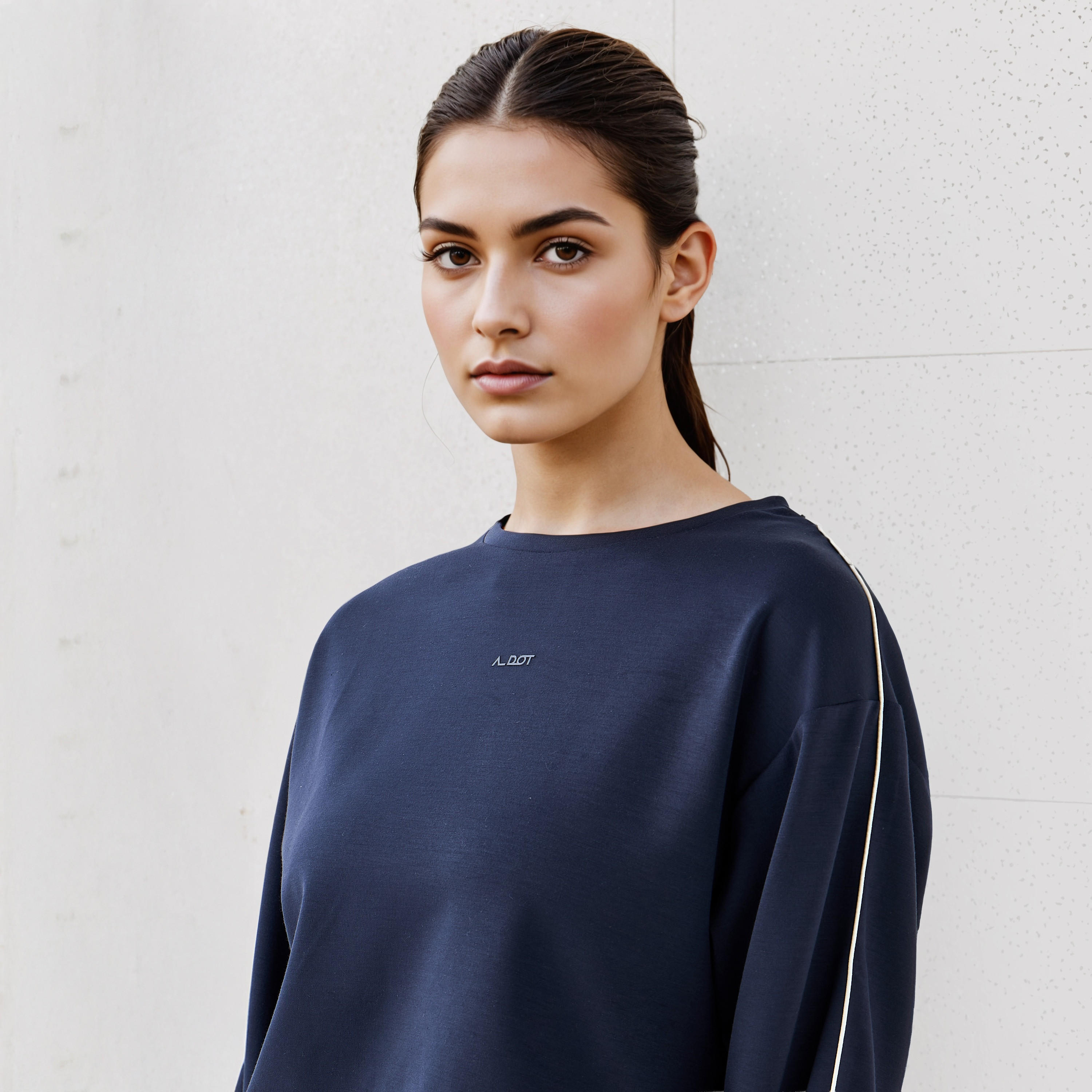 Piping Detail T-shirt with Long Sleeves-women-clothing-tshirts-image-4