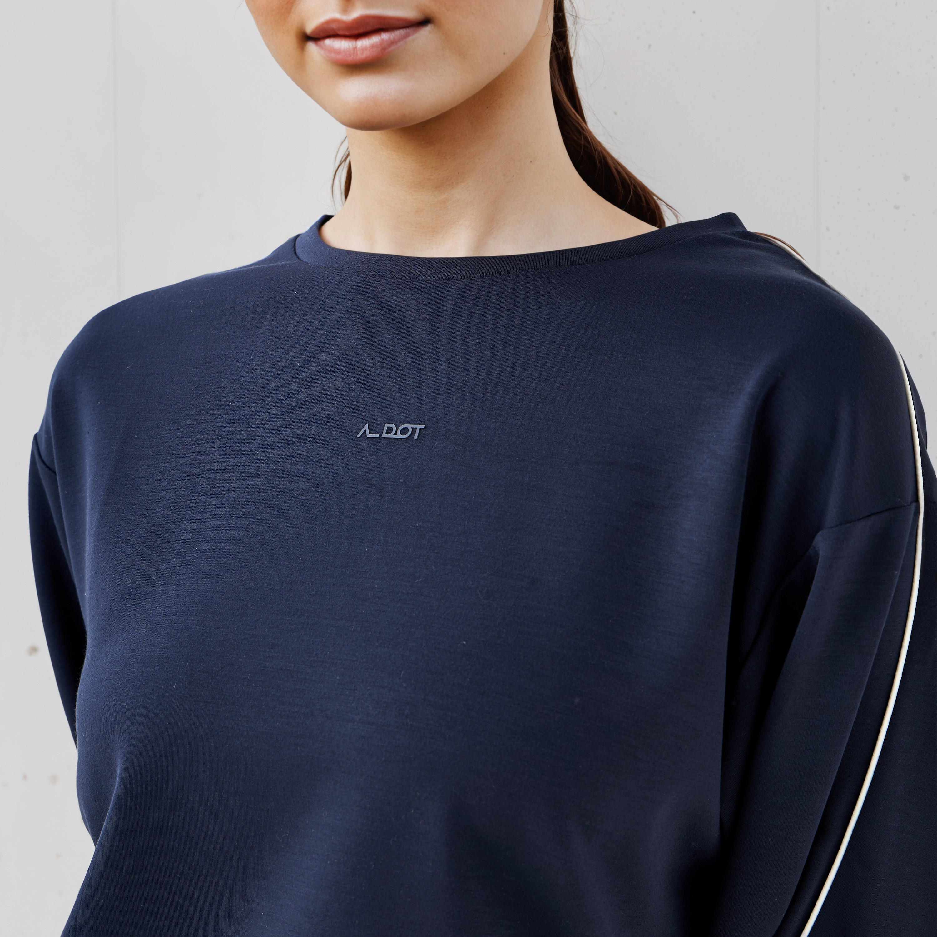 Piping Detail T-shirt with Long Sleeves-women-clothing-tshirts-image-5