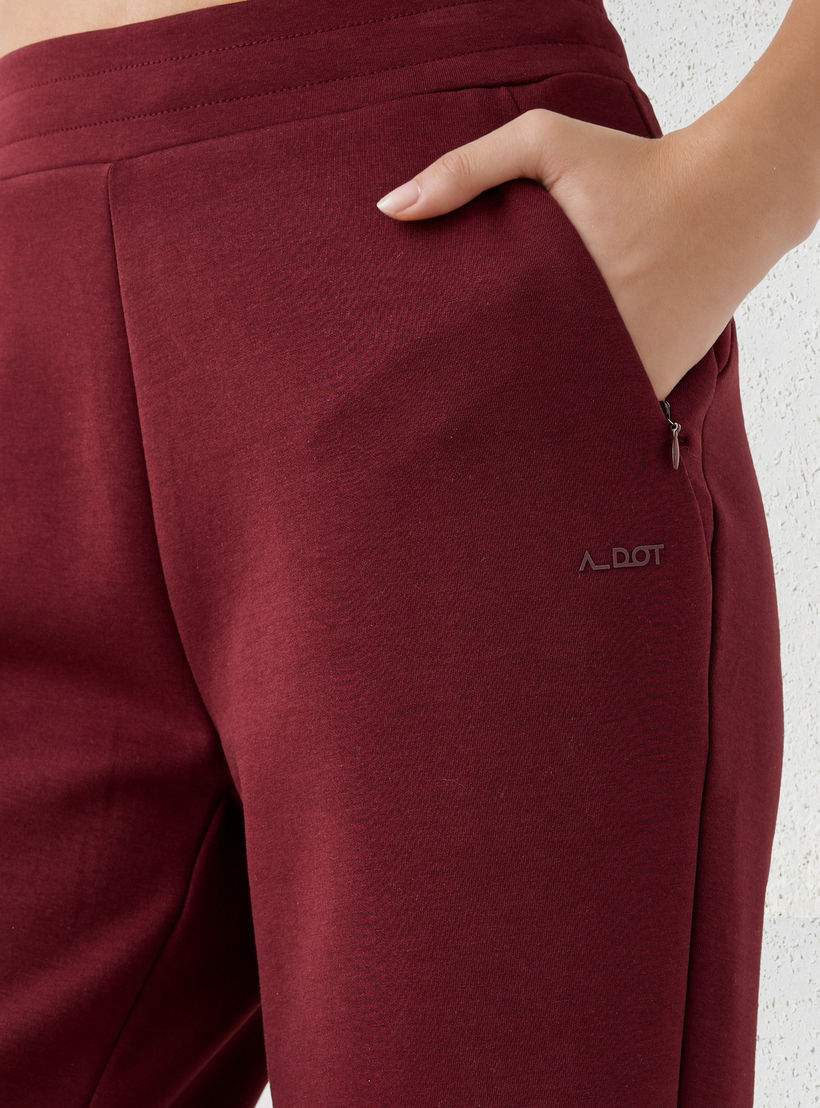 بنطلون رياضي نسائي بقصة عادية وجيوب بسحاب-women-clothing-trousers-image-5