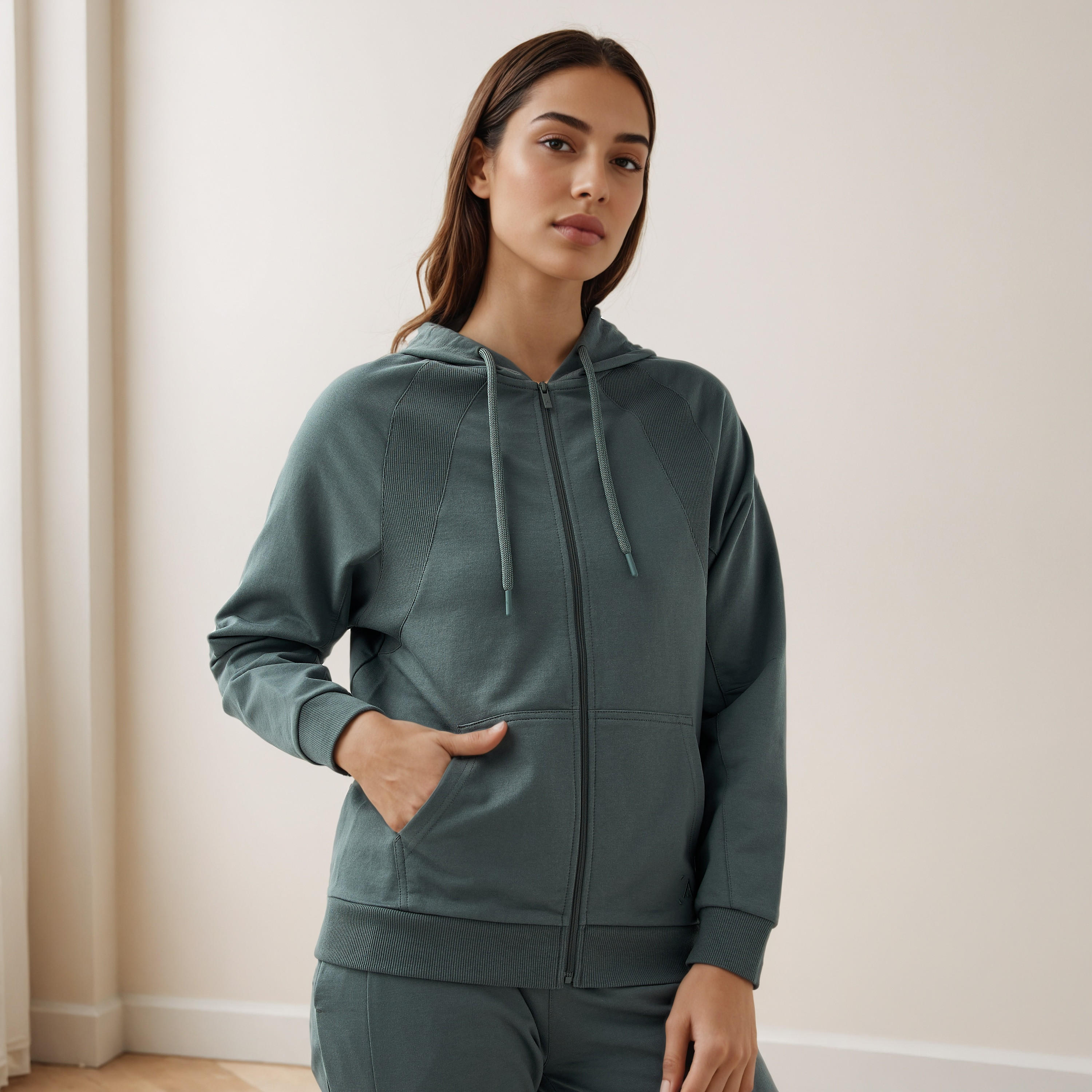 Women Regular Fit Zip Through Hoodie-women-clothing-sportswearandactivewear-hoodiesandsweatshirts-image-1