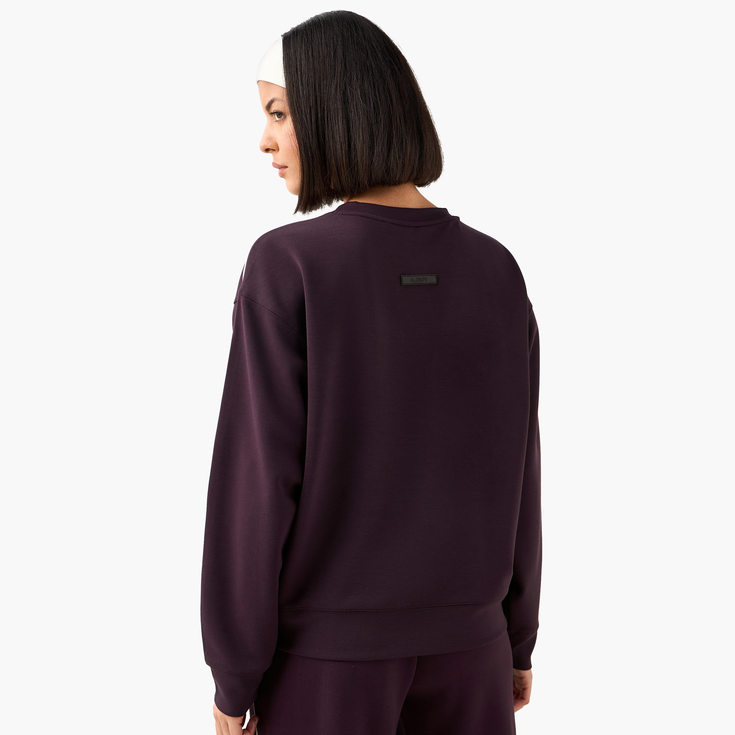 Women Contrast Piping Sweatshirt-women-clothing-coordsets-image-3