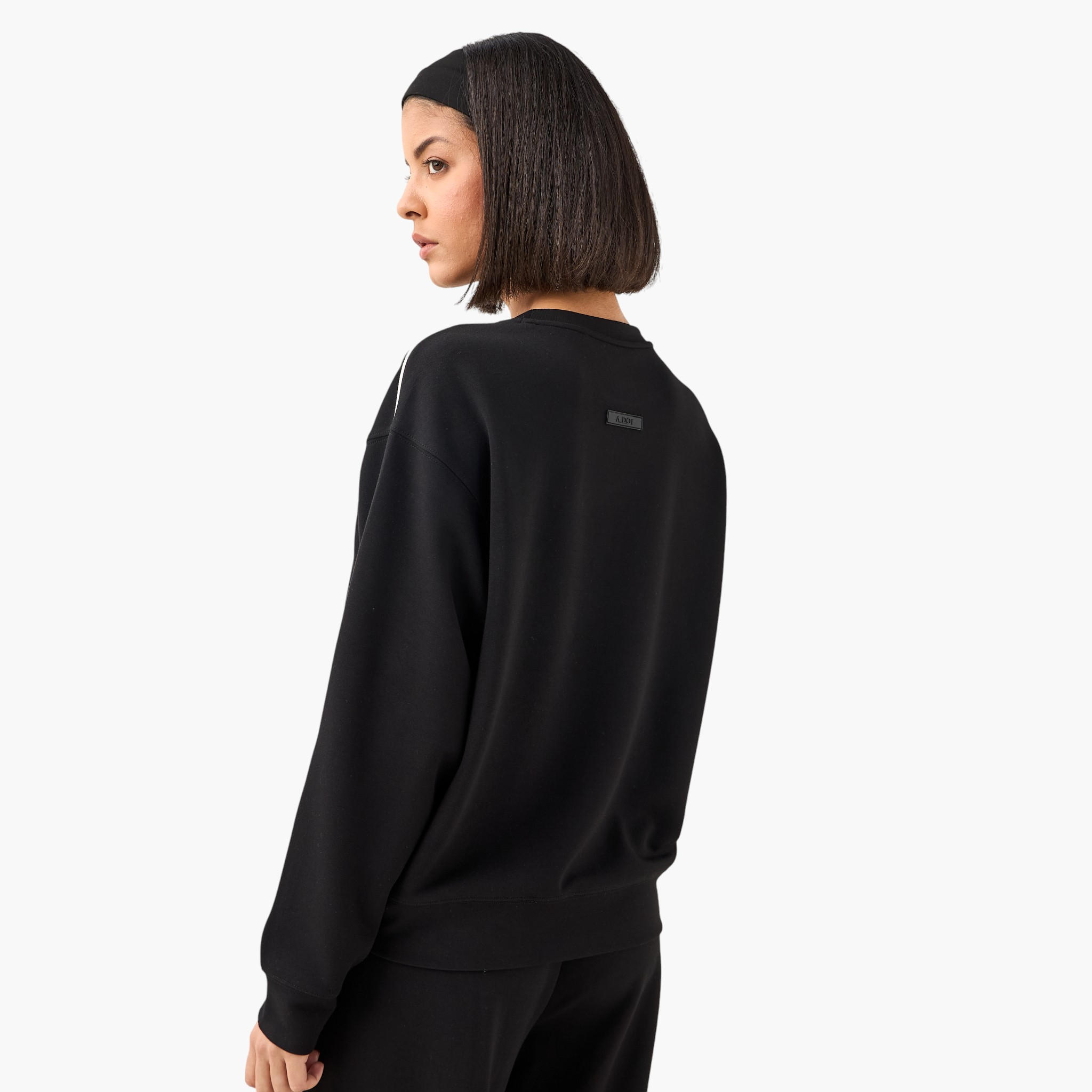 Women Contrast Piping Sweatshirt-women-clothing-coordsets-image-4