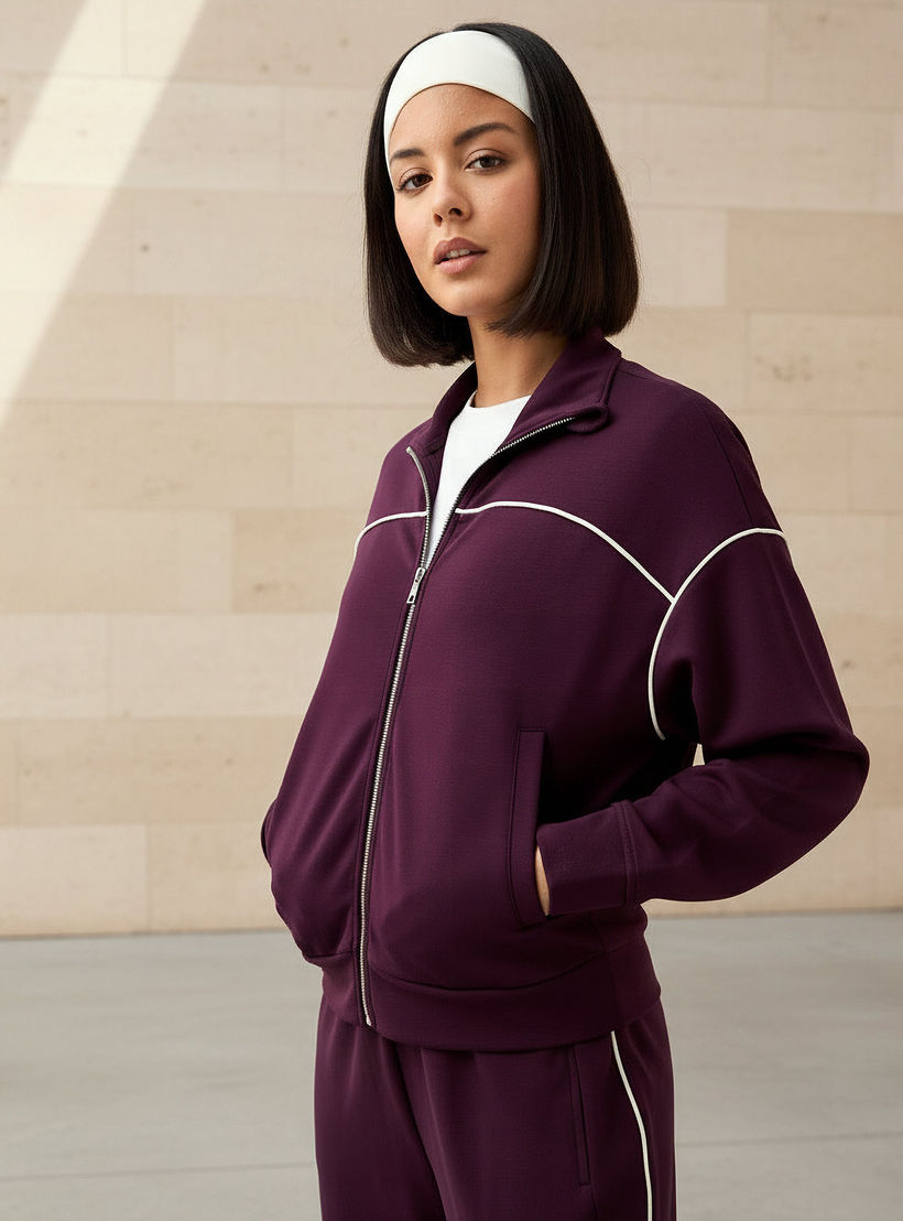 Women 2 Way Stretch Jacket-women-clothing-coordsets-image-1