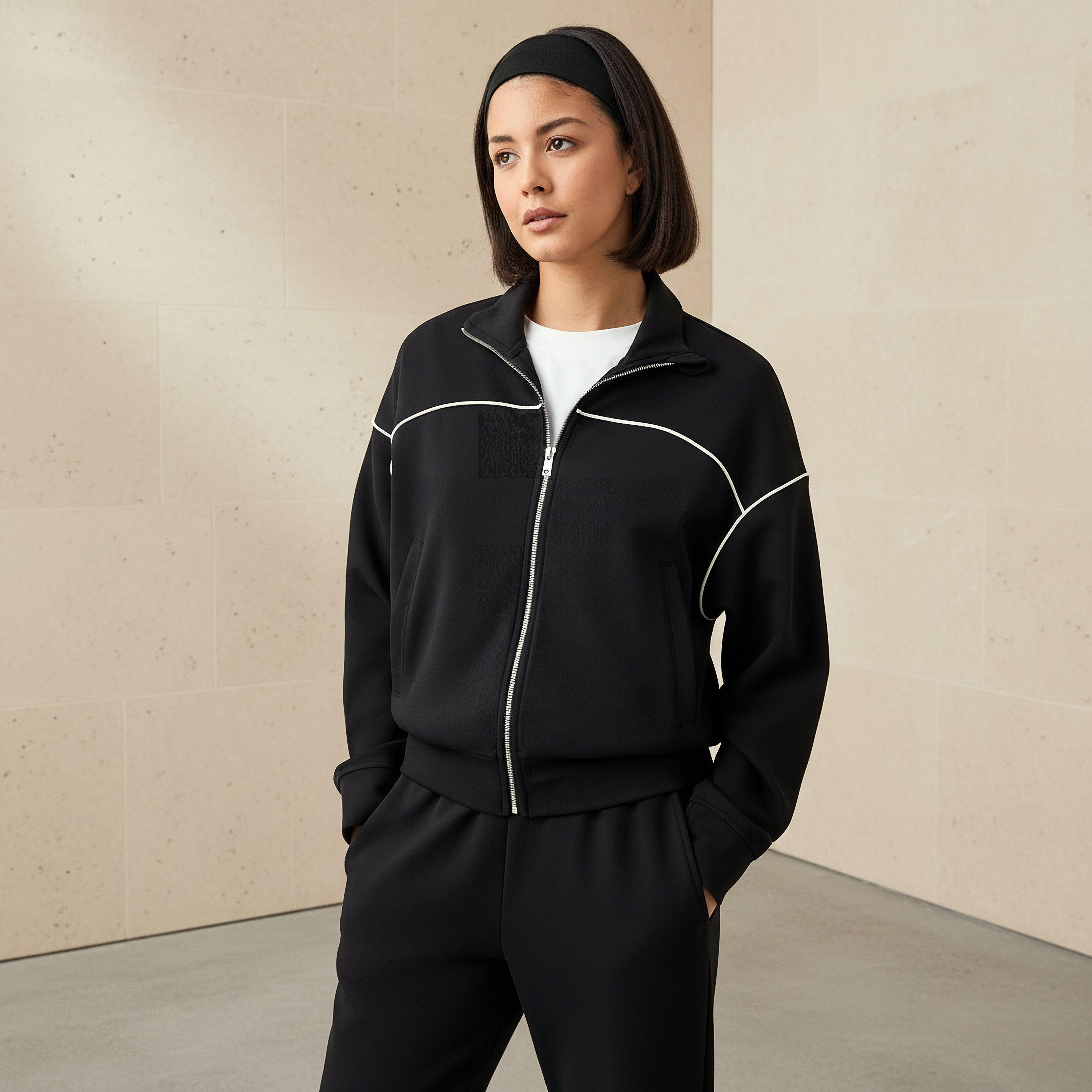 جاكيت مطاطي بجهتين للنساء-women-clothing-coordsets-image-6