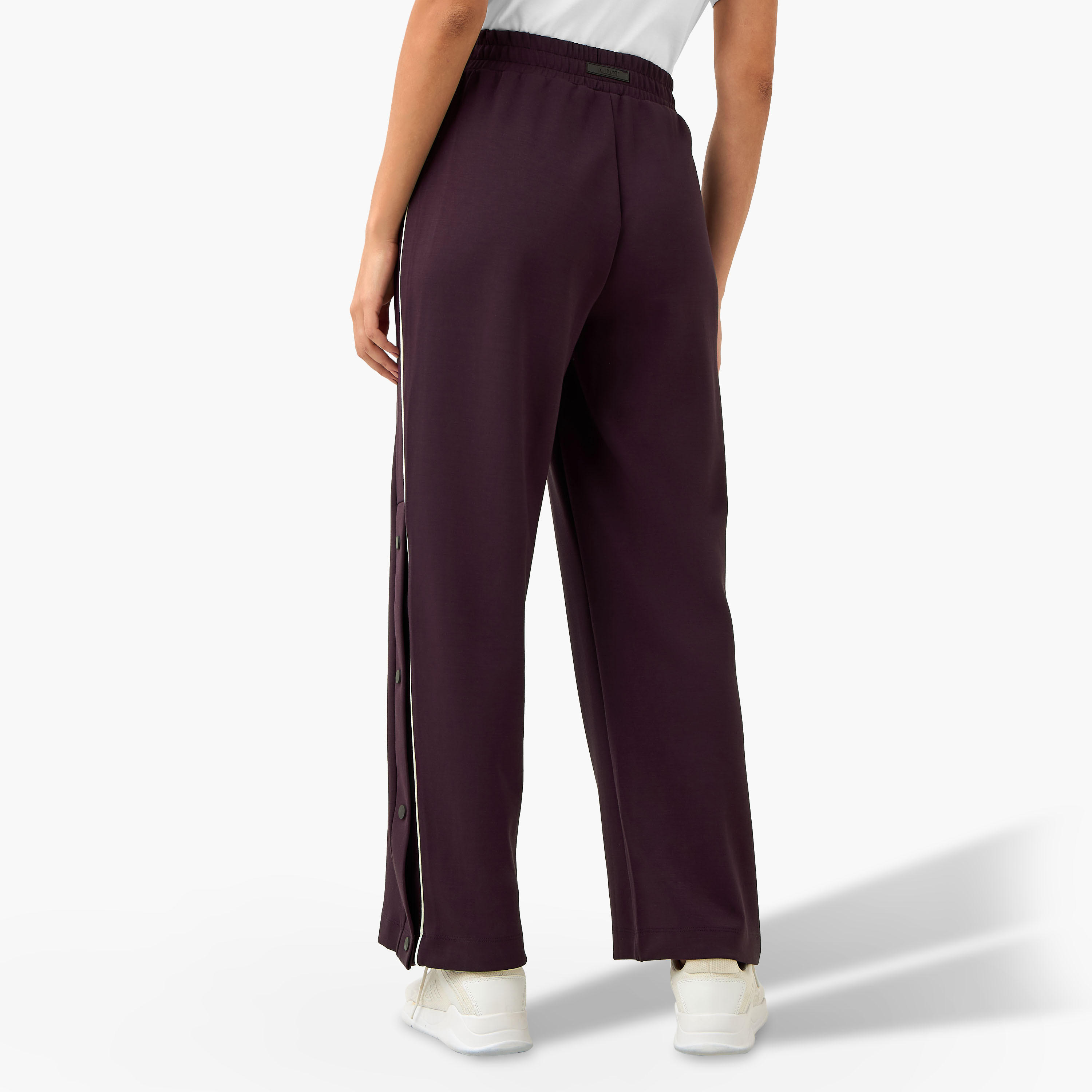 بنطلون رياضي بقصة عادية وتفاصيل زر للنساء-women-clothing-sportswearandactivewear-bottoms-joggersandtrackpants-image-4
