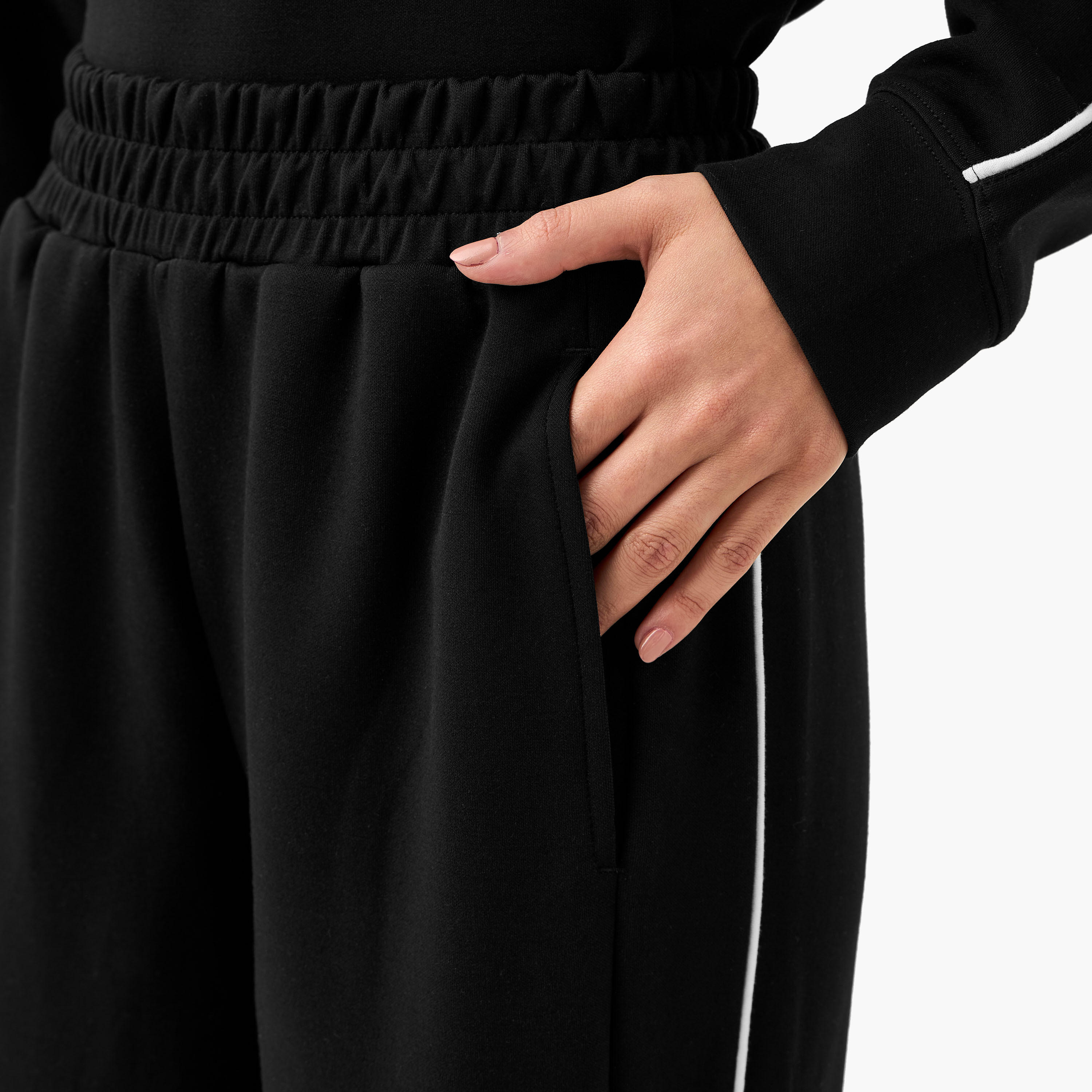بنطلون رياضي بقصة عادية وتفاصيل زر للنساء-women-clothing-sportswearandactivewear-bottoms-joggersandtrackpants-image-5
