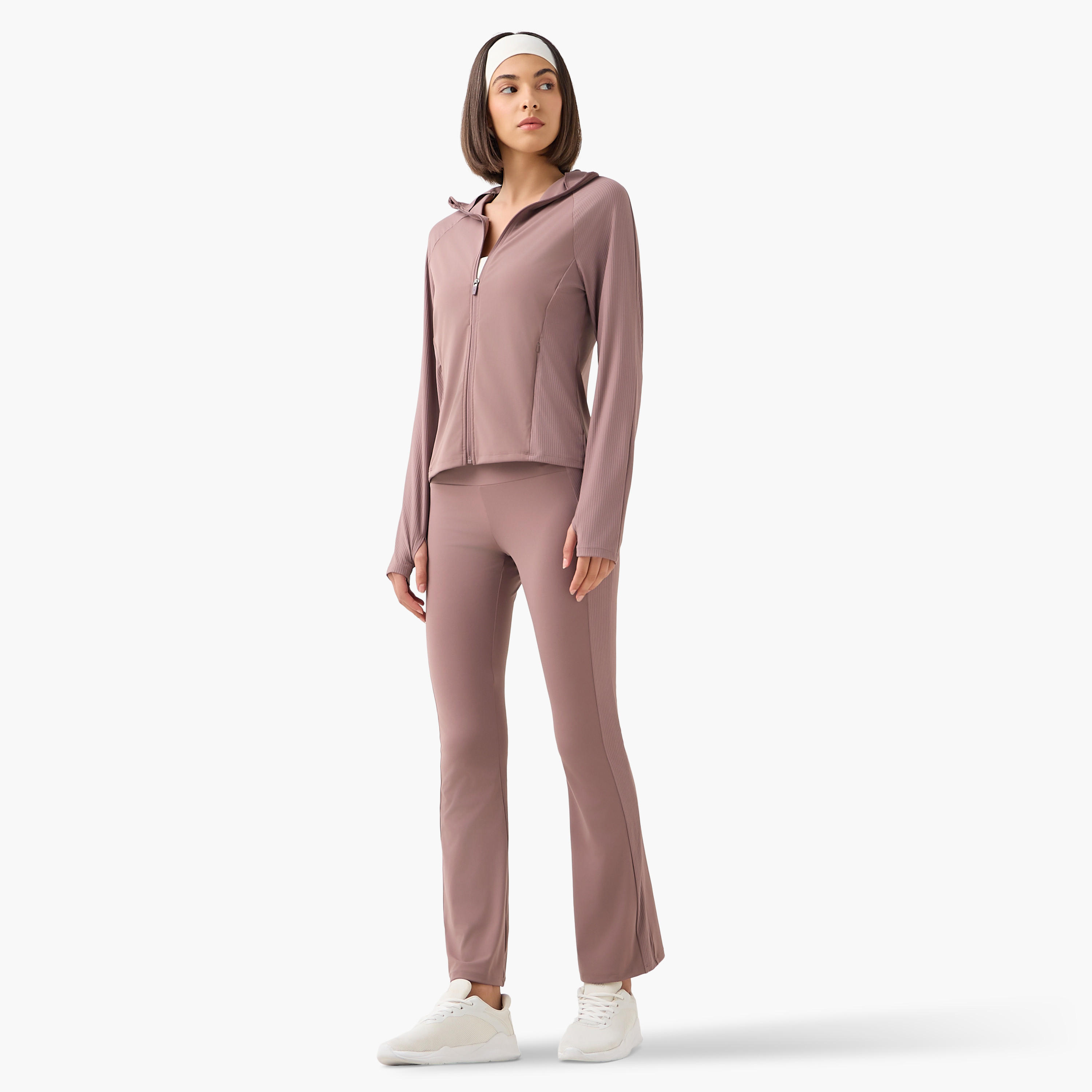 بنطلون ليقنز بحواف واسعة ولوح مضلع-women-clothing-bottoms-leggings-image-4
