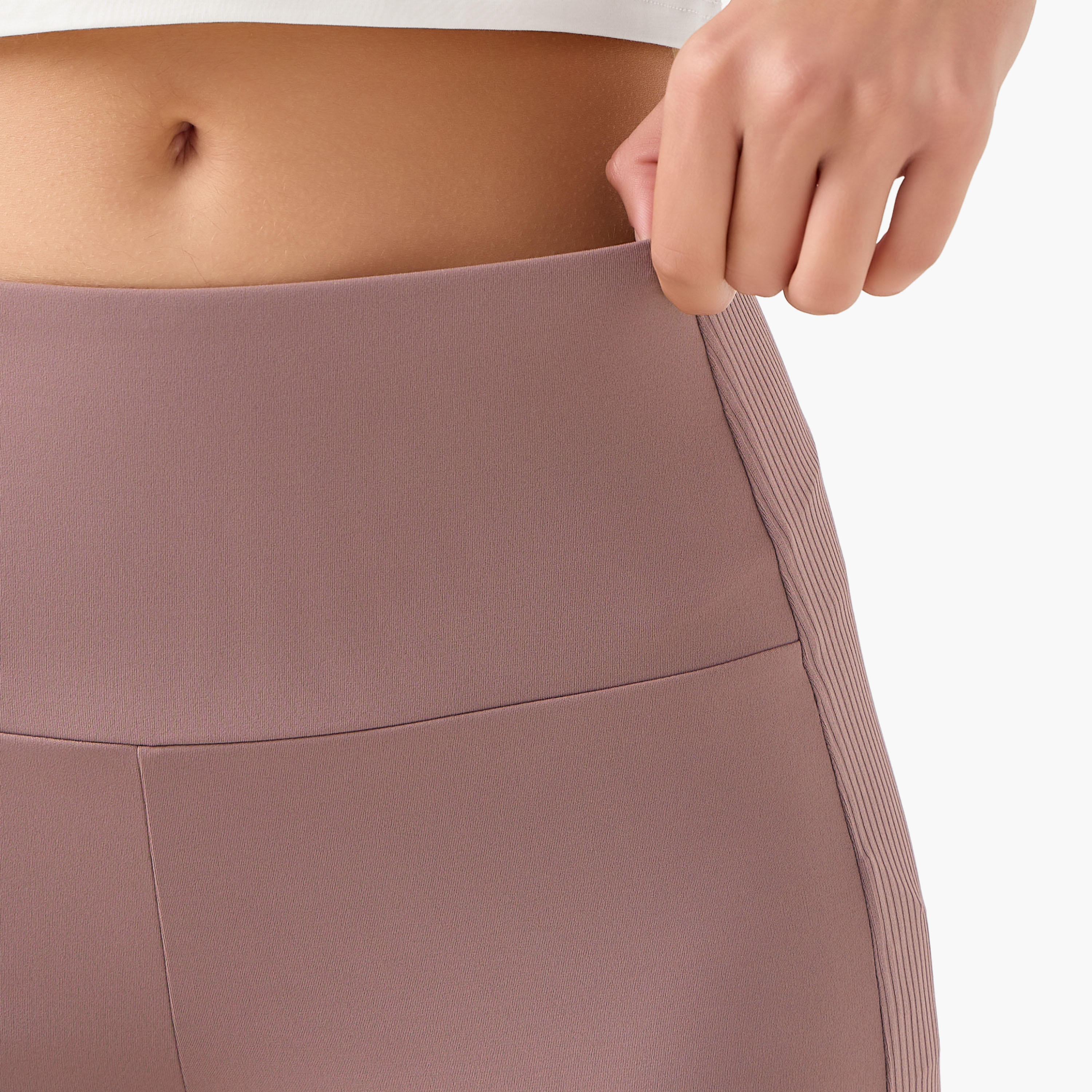 بنطلون ليقنز بحواف واسعة ولوح مضلع-women-clothing-bottoms-leggings-image-1