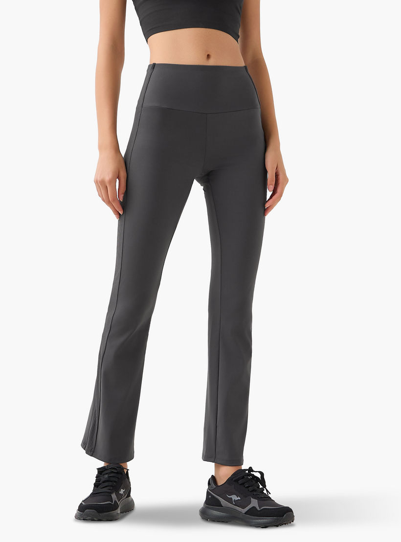 Flared Leggings with Ribbed Panel-women-clothing-bottoms-leggings-image-2