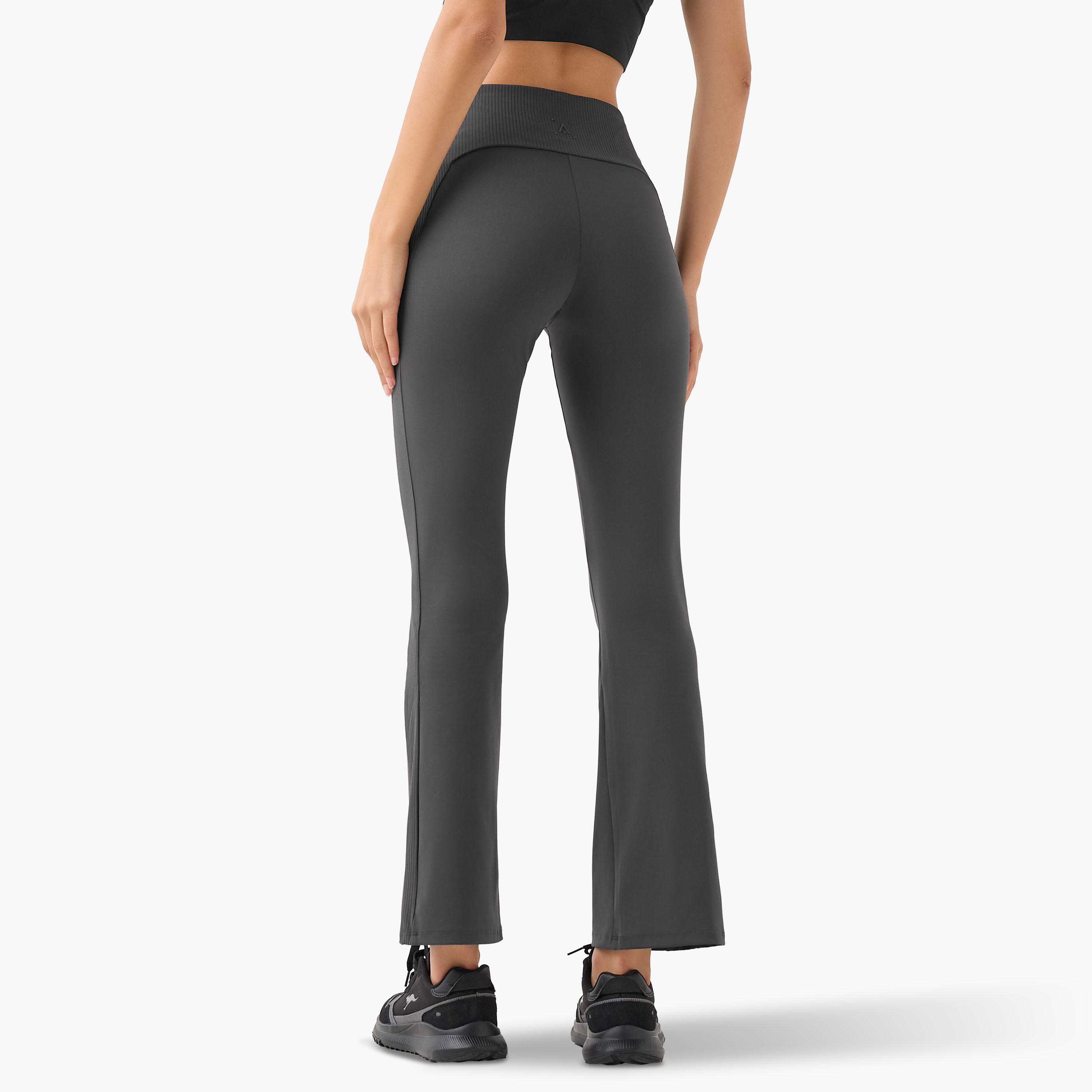 Flared Leggings with Ribbed Panel-women-clothing-bottoms-leggings-image-4