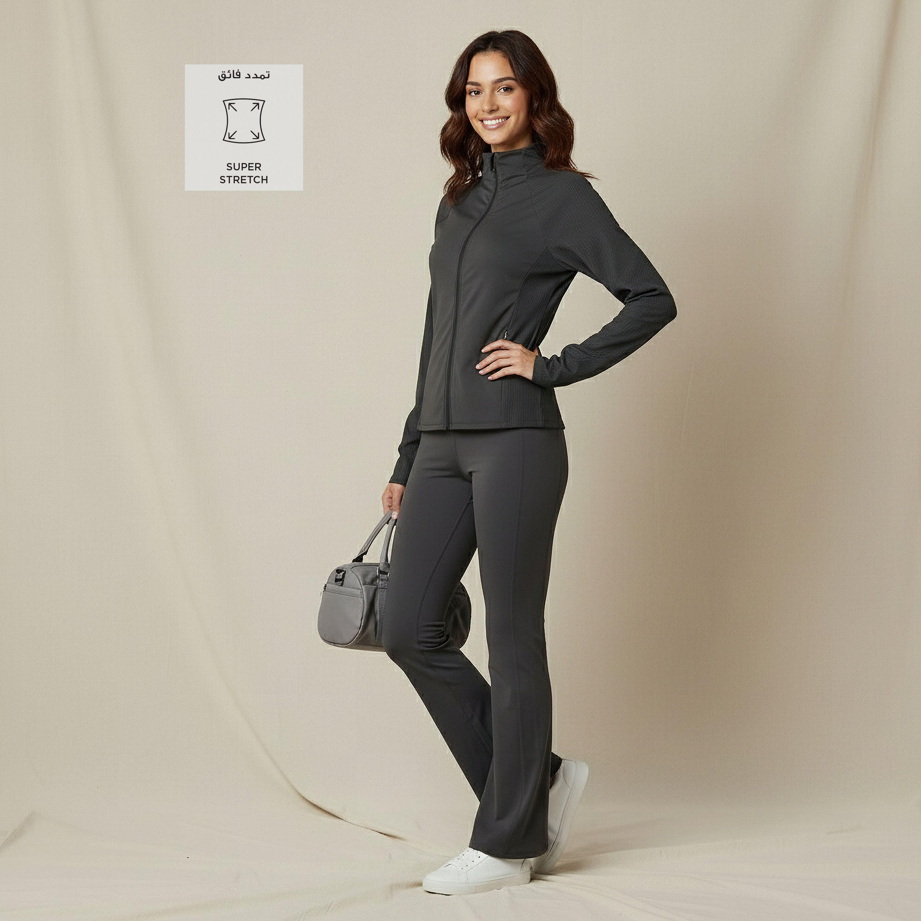 جاكيت مضلع قصير للنساء-women-clothing-sportswearandactivewear-coatsandjackets-jackets-image-2