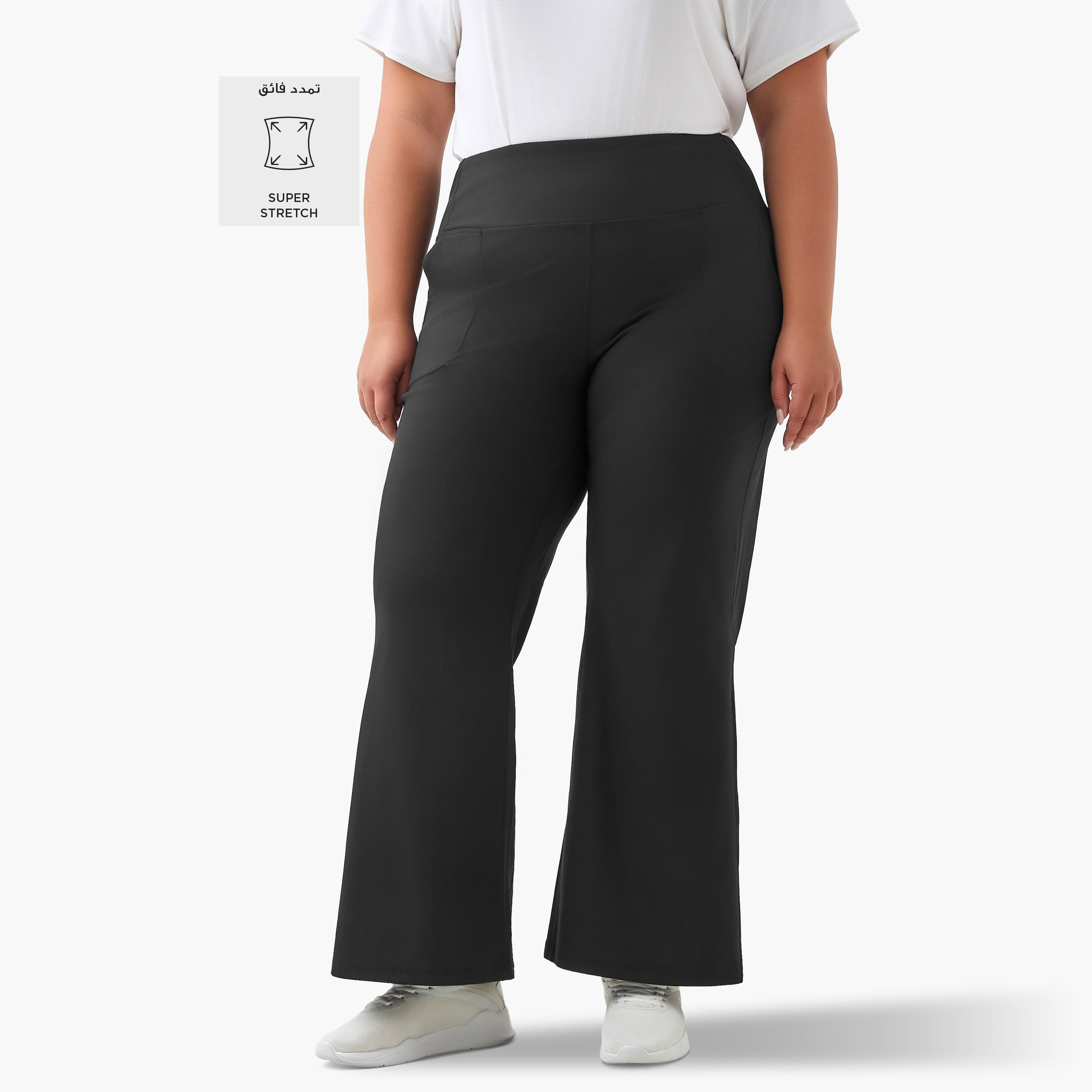 Women Flared Leggings with Pockets-women-clothing-coordsets-image-2