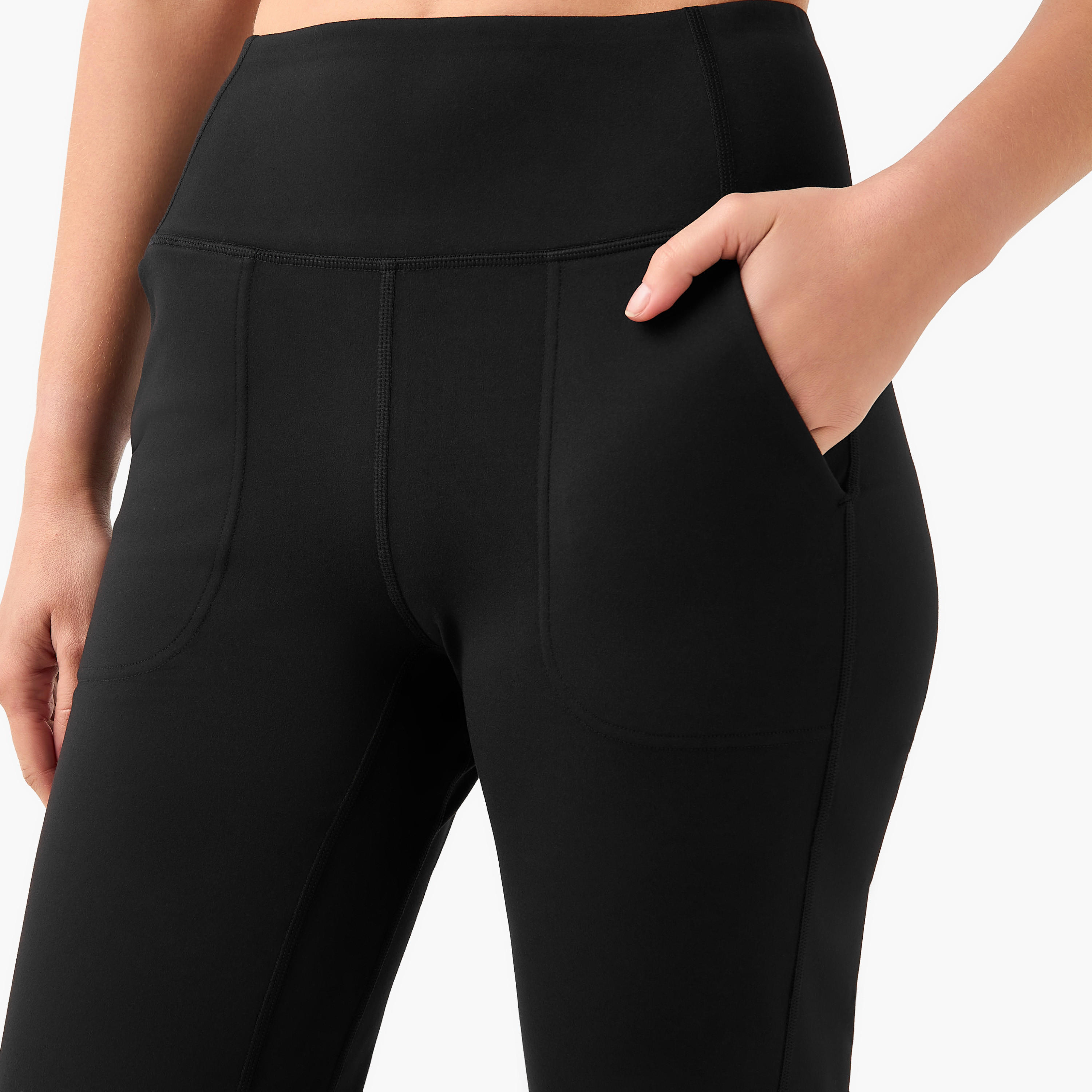 Women Flared Leggings with Pockets-women-clothing-coordsets-image-5