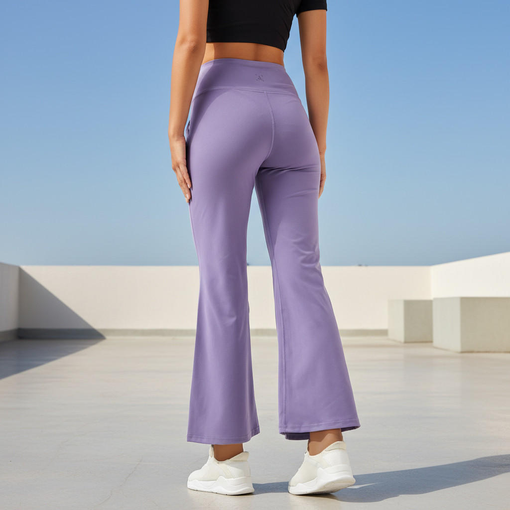 Women Flared Leggings with Pockets-women-clothing-coordsets-image-4