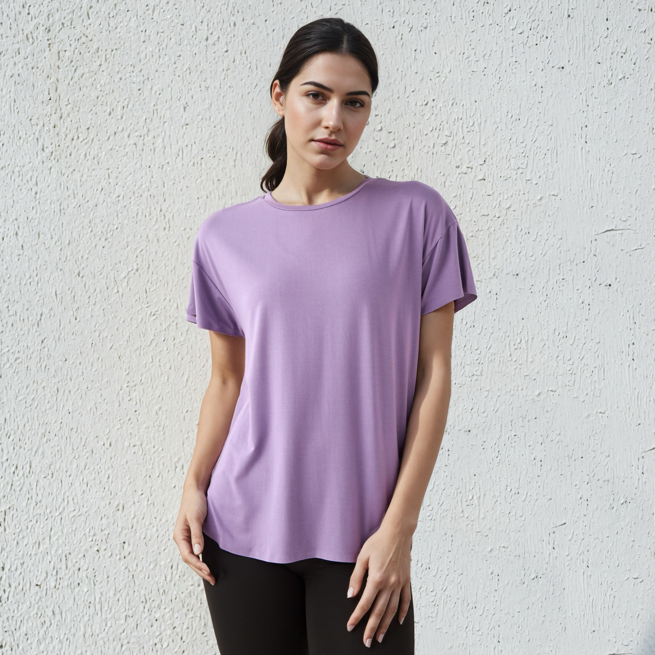 تيشيرت بوكسي للنساء-women-clothing-coordsets-image-1