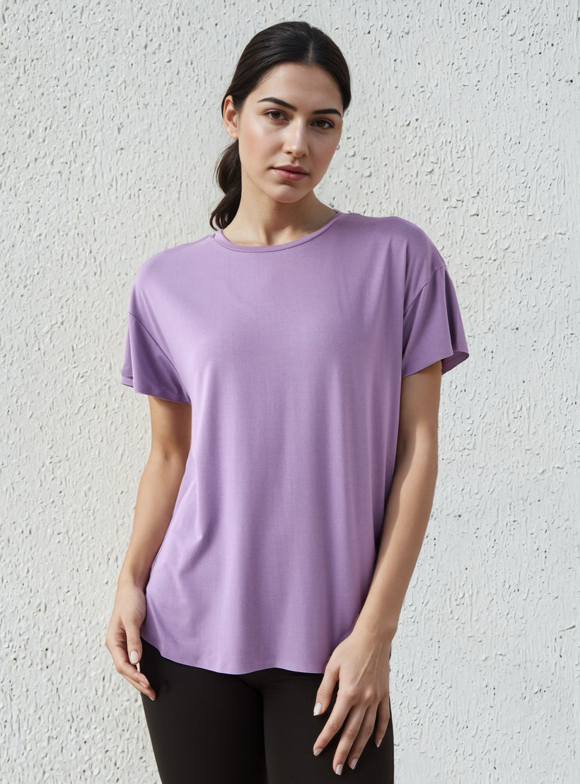 تيشيرت بوكسي للنساء-women-clothing-coordsets-image-1